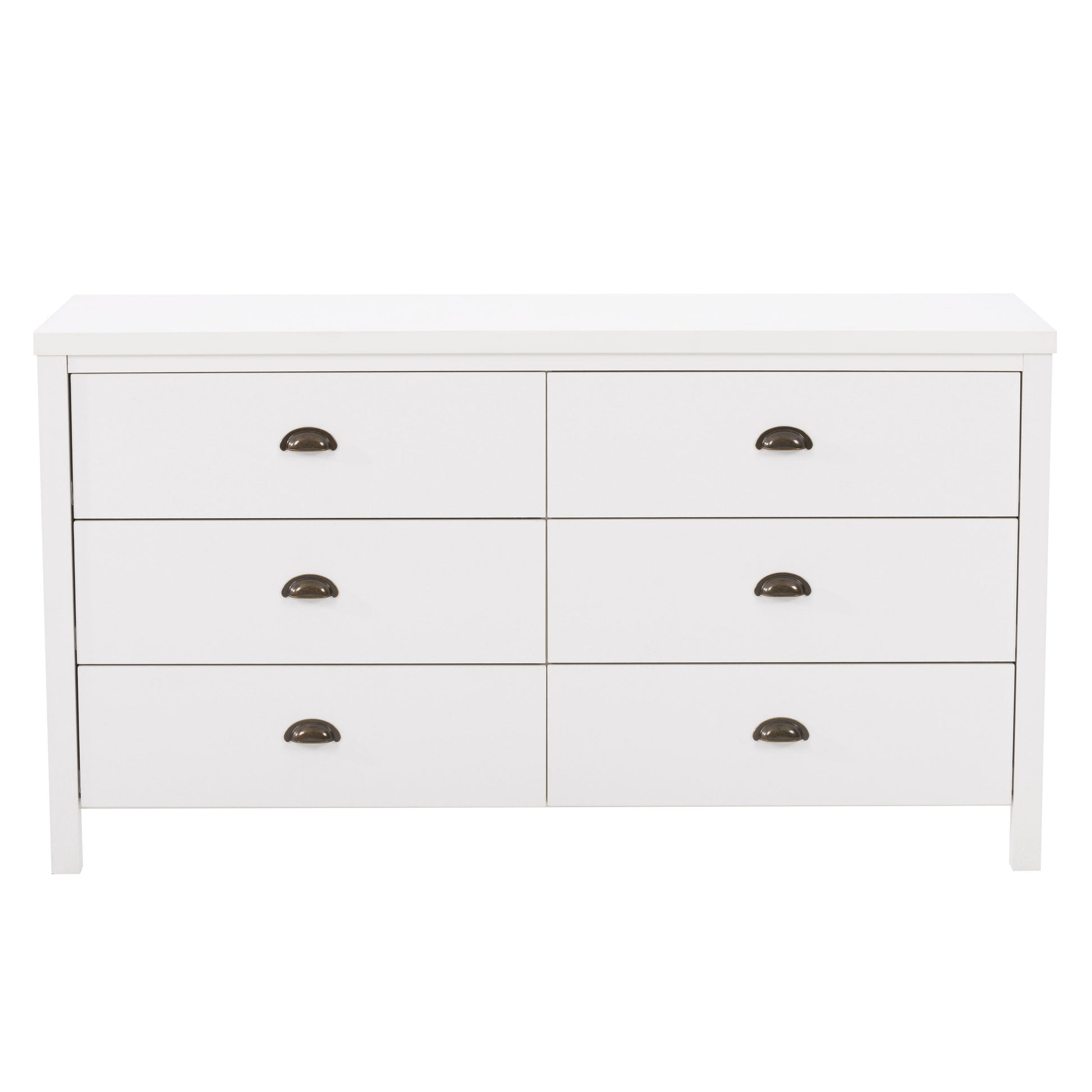 white 6 Drawer Dresser Boston Collection product image by CorLiving#color_white