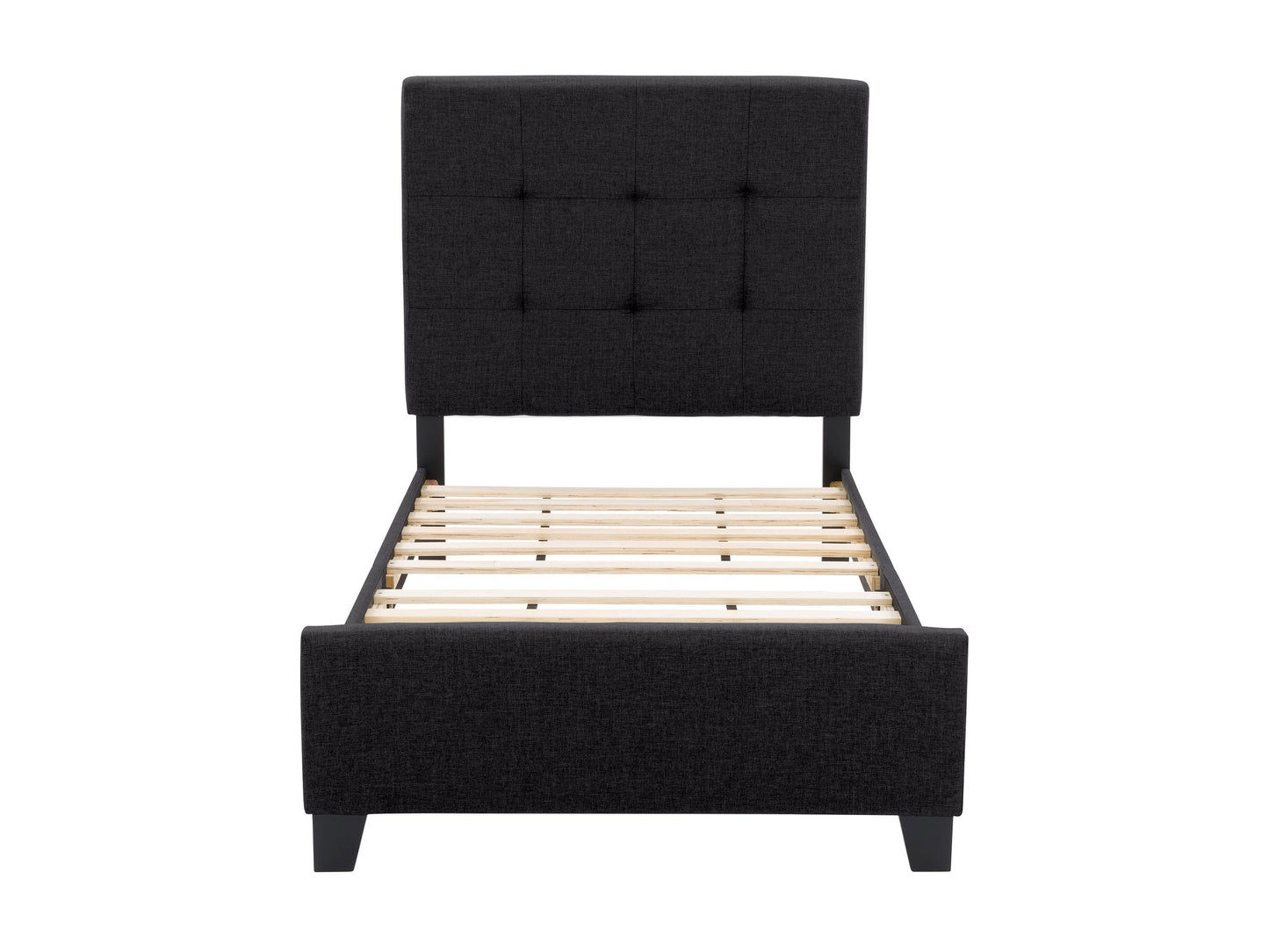 black Twin / Single Panel Bed Ellery Collection product image by CorLiving#color_ellery-black
