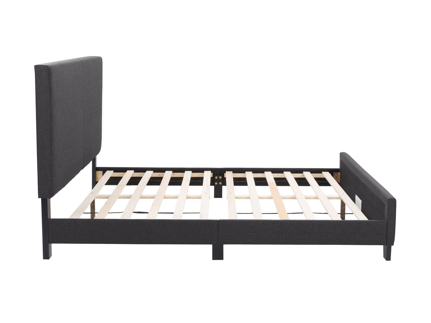 charcoal Contemporary Queen Bed Juniper Collection product image by CorLiving#color_juniper-charcoal