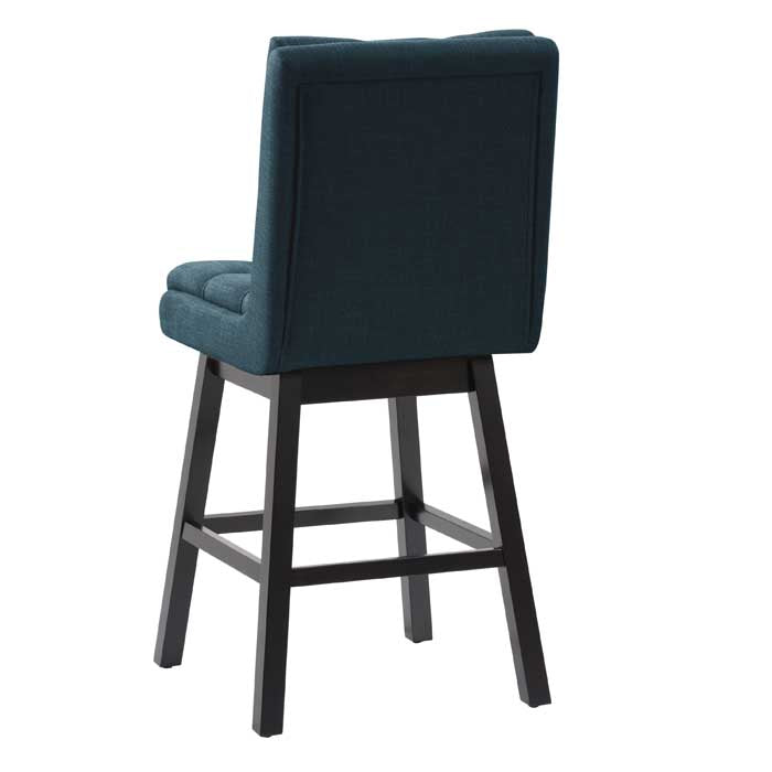 navy blue and dark brown Cushioned Bar Stools Set of 2 Leilani Collection product image by CorLiving#color_dpt-blue