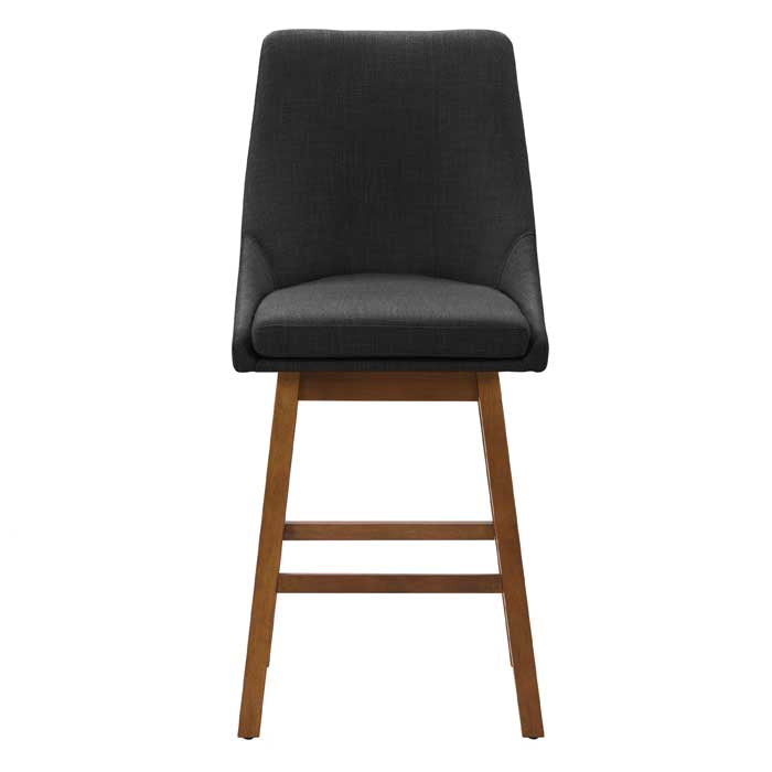 dark grey and brown High Back Bar Stools Set of 2 Luca Collection product image by CorLiving#color_dpt-dark-grey