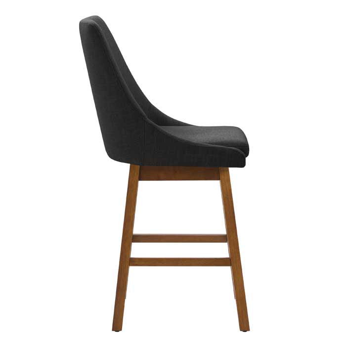 dark grey and brown High Back Bar Stools Set of 2 Luca Collection product image by CorLiving#color_dpt-dark-grey
