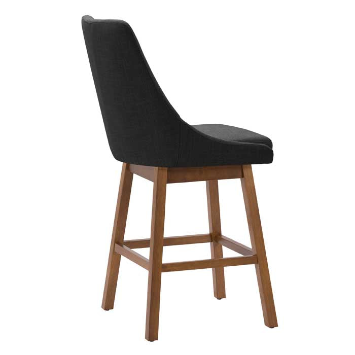 dark grey and brown High Back Bar Stools Set of 2 Luca Collection product image by CorLiving#color_dpt-dark-grey