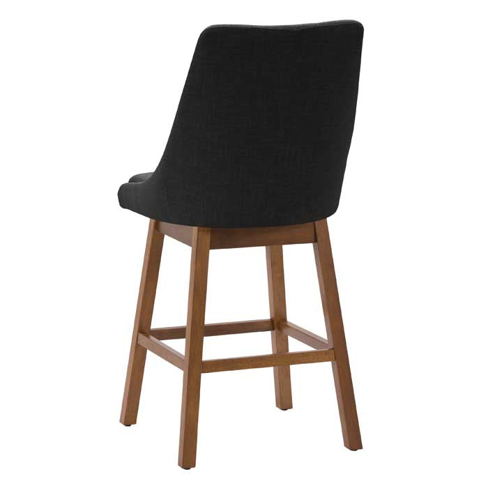 dark grey and brown High Back Bar Stools Set of 2 Luca Collection product image by CorLiving#color_dpt-dark-grey