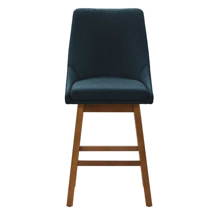 navy blue and brown High Back Bar Stools Set of 2 Luca Collection product image by CorLiving#color_dpt-blue