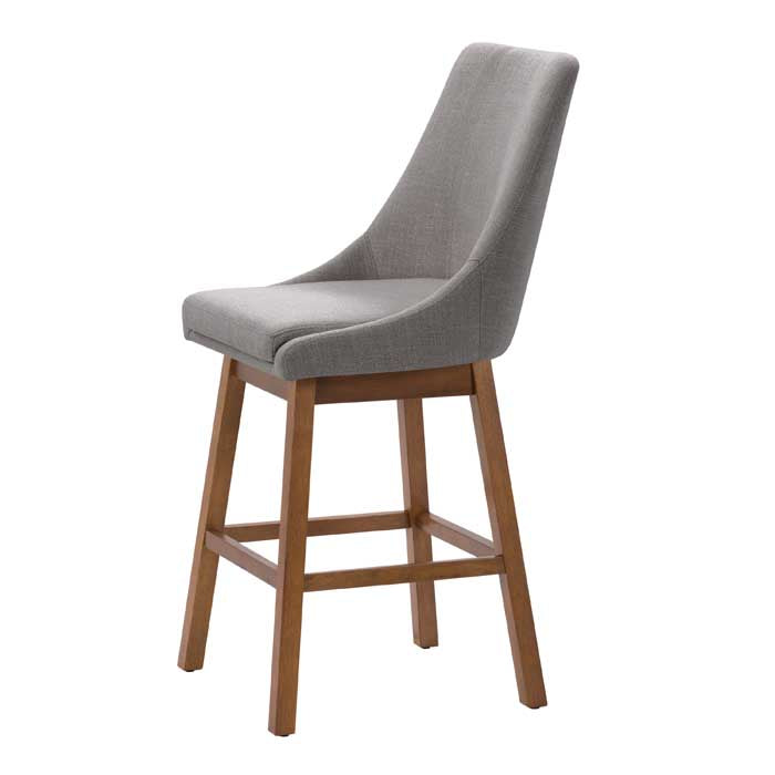 light grey and brown High Back Bar Stools Set of 2 Luca Collection product image by CorLiving#color_dpt-grey