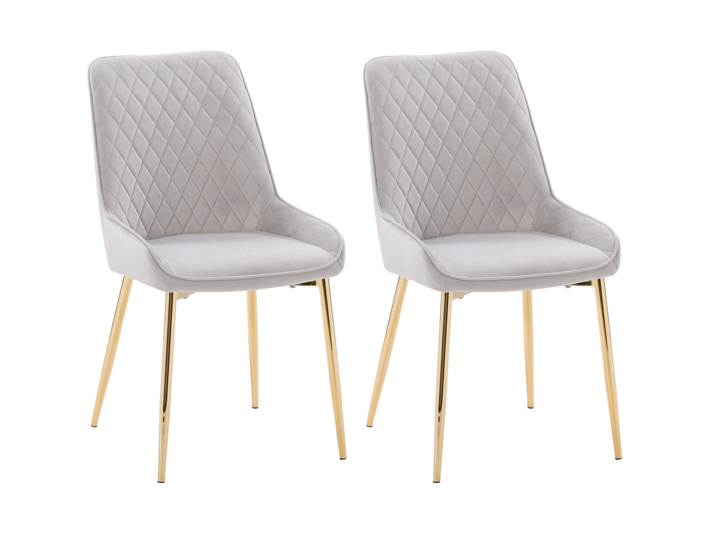 light grey Luxury Velvet Dining Chairs, Set of 2 Nia Collection product image by CorLiving#color_light-grey