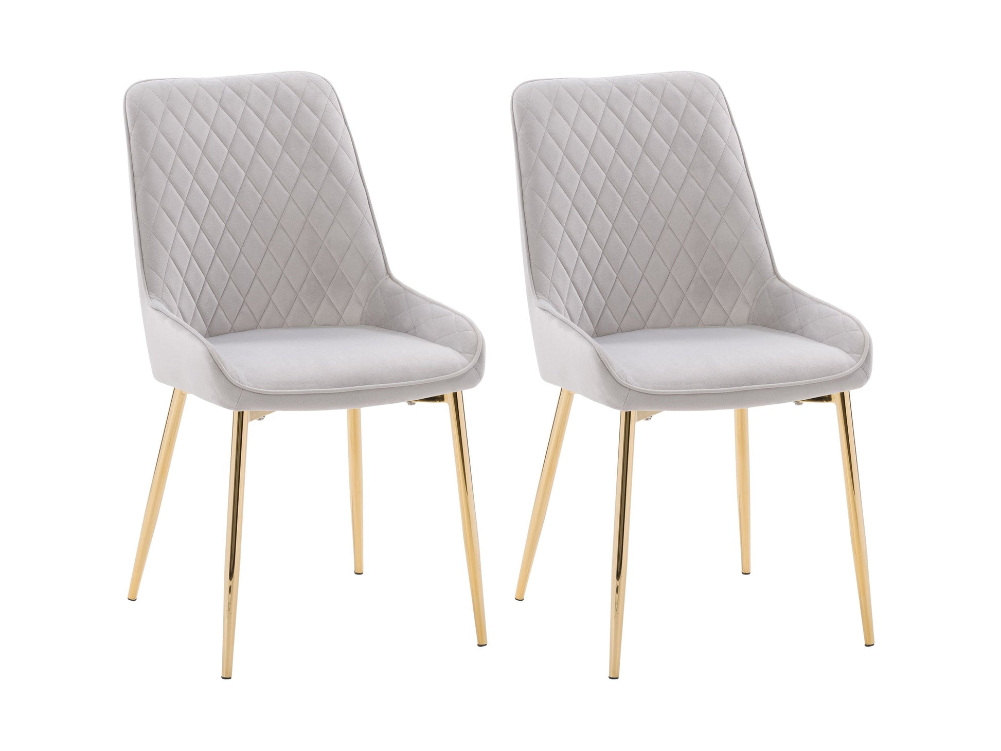 light grey Luxury Velvet Dining Chairs, Set of 2 Nia Collection product image by CorLiving#color_light-grey