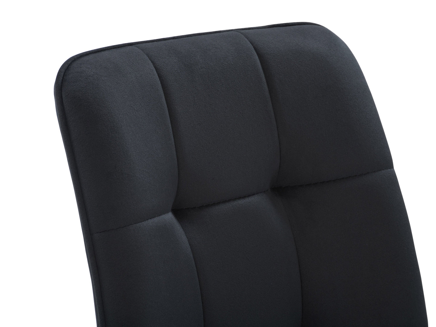 black Velvet Upholstered Dining Chairs, Set of 2 Nash Collection detail image by CorLiving#color_black