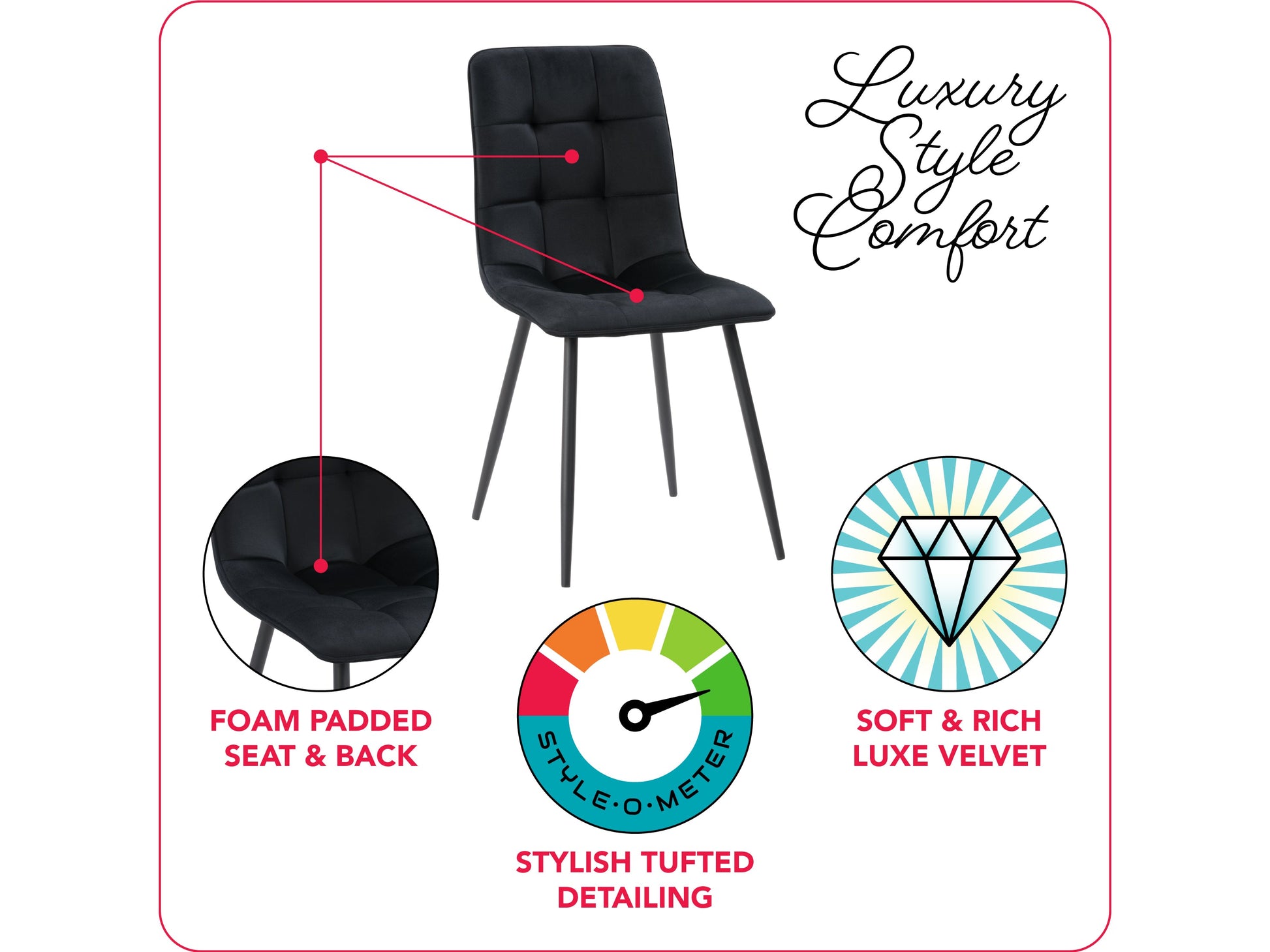 black 3 Piece Bistro Dining Set Ivo Collection infographic by CorLiving#color_ivo-black