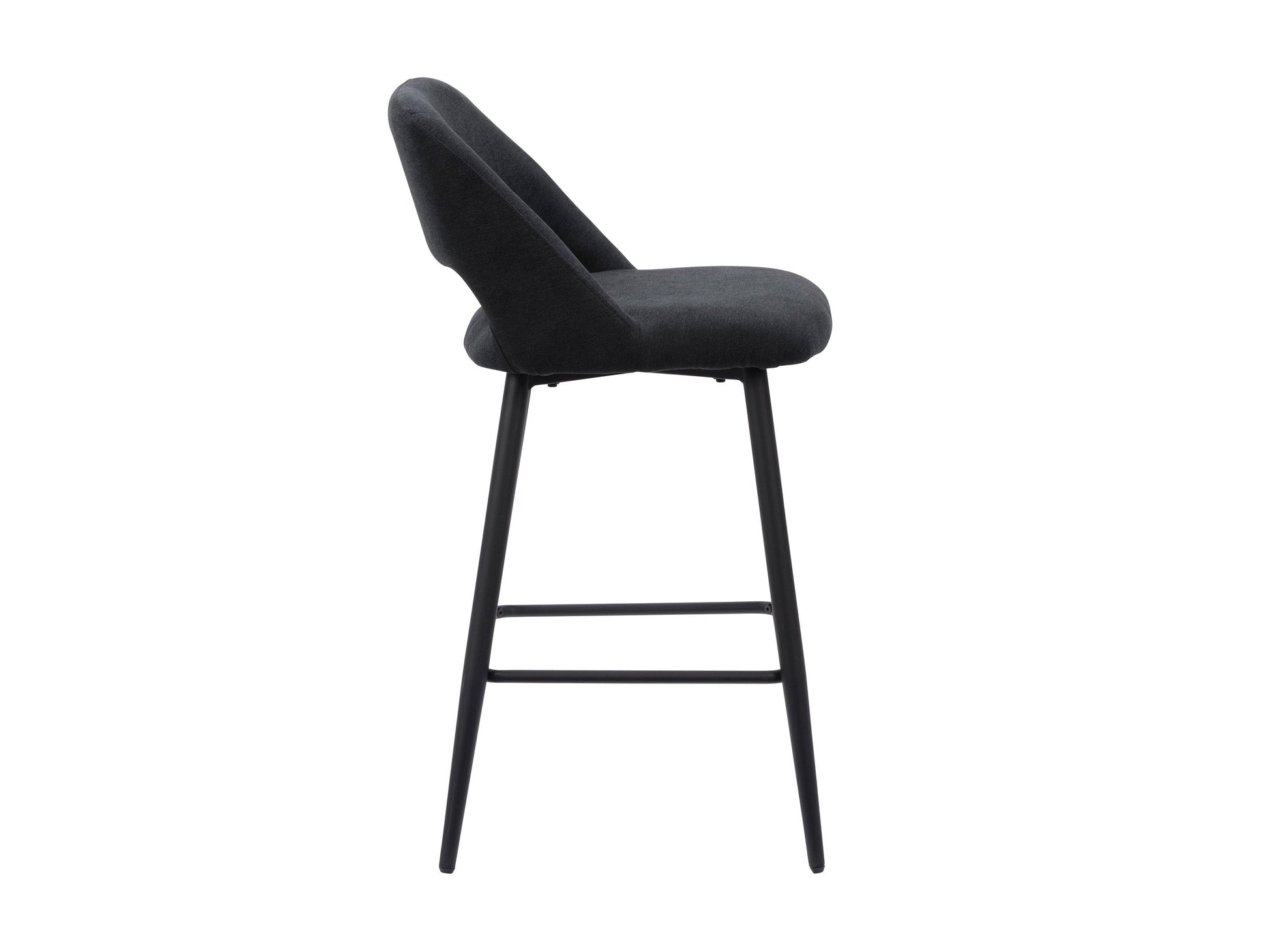 black Velvet Bar Stools Set of 2 Talia Collection product image by CorLiving#color_black
