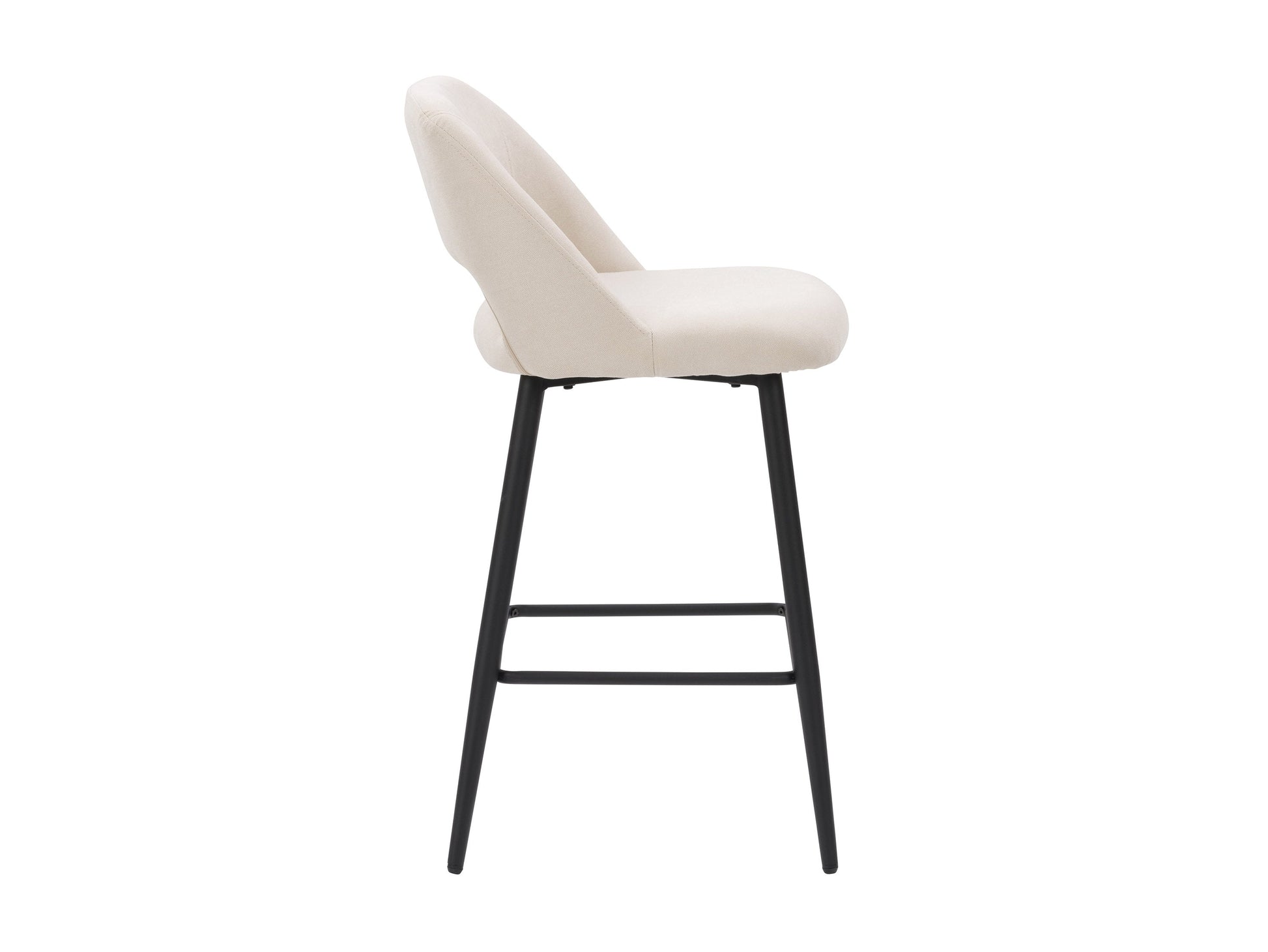 cream Velvet Bar Stools Set of 2 Talia Collection product image by CorLiving#color_cream
