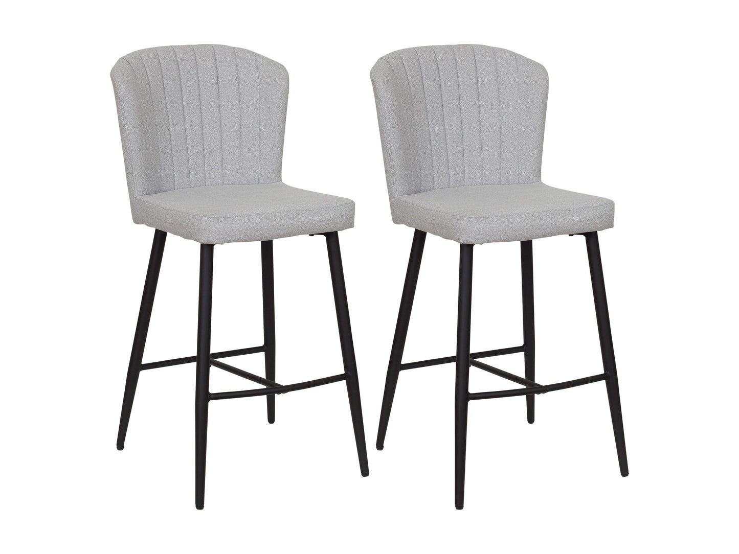 light grey Metal Bar Stools Set of 2 Jasper Collection product image by CorLiving#color_light-grey