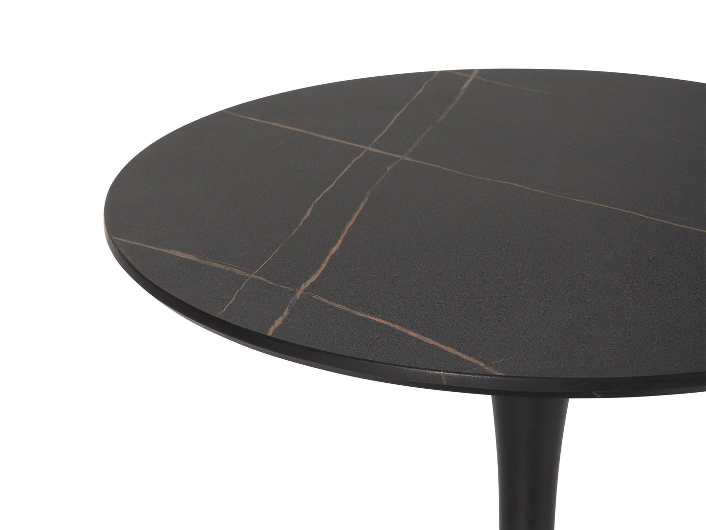 black marble Round Bistro Table 28" Ivo Collection detail image by CorLiving#color_ivo-black-marble