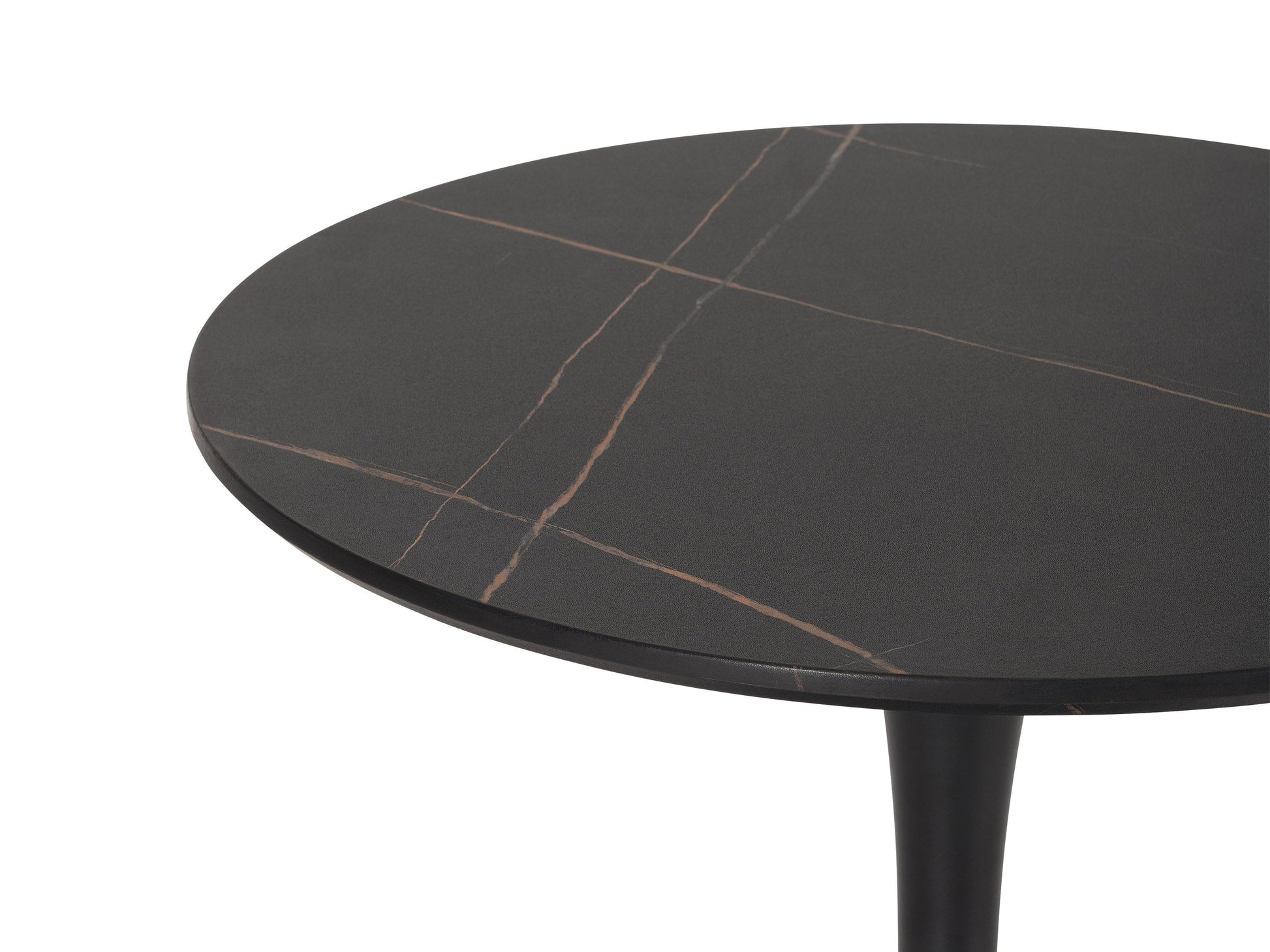 black marble Round Bistro Table 28" Ivo Collection detail image by CorLiving#color_ivo-black-marble