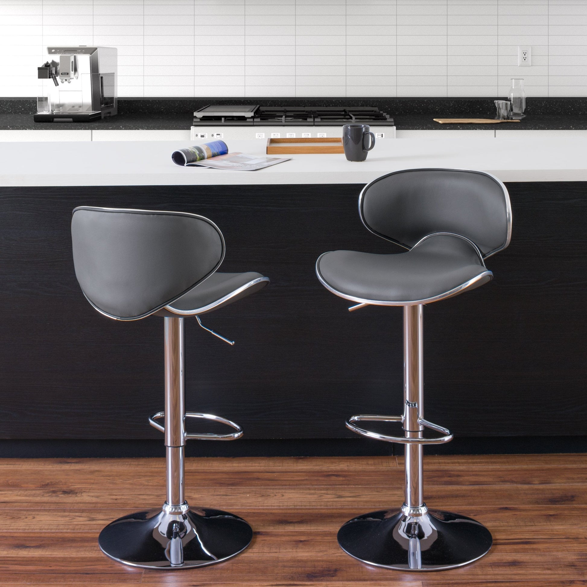 dark grey Dark Grey Bar Stools Set of 2 Marcus Collection lifestyle scene by CorLiving#color_dark-grey