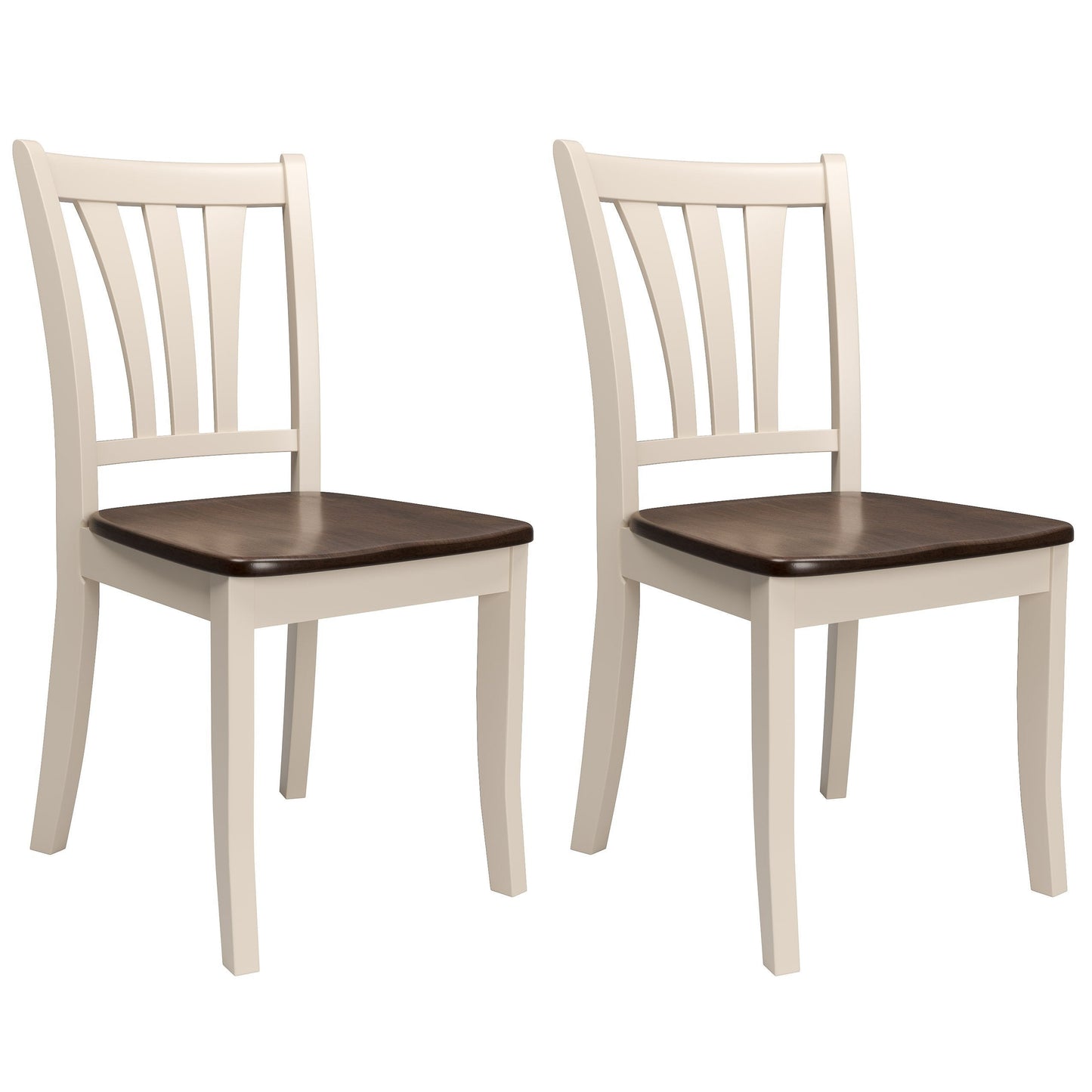 dark brown and cream High Back Dining Room Chairs, Set of 2 Dillon Collection product image by CorLiving#color_dillon-dark-brown-and-cream