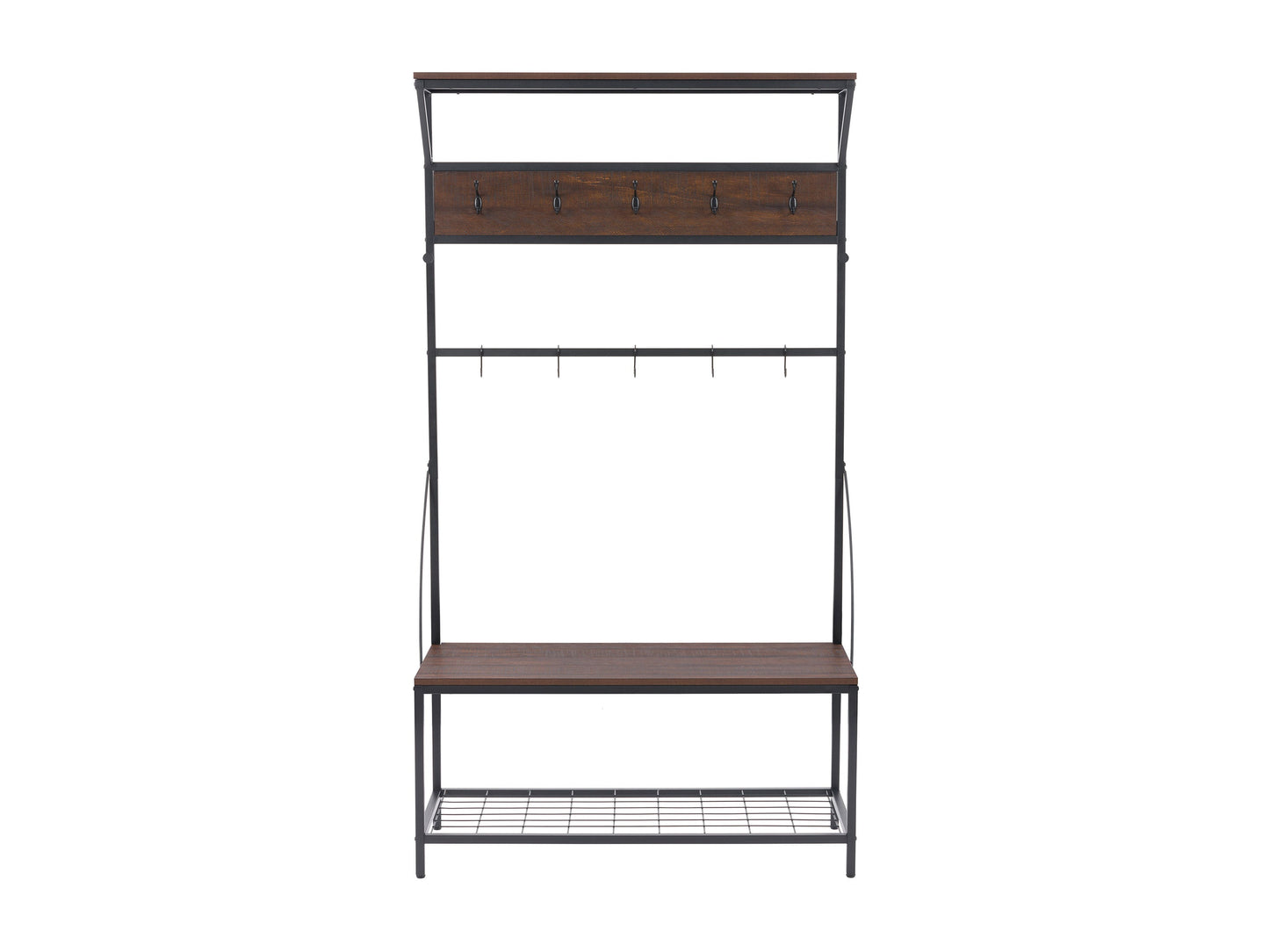 brown Hall Tree with Storage Bench Rowan Collection product image by CorLiving#color_rowan-brown
