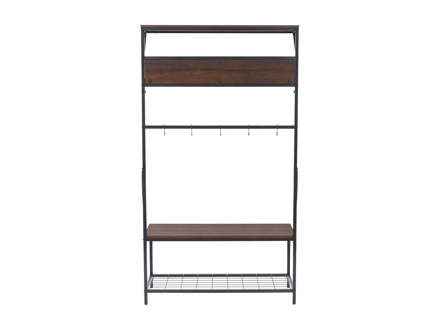 brown Hall Tree with Storage Bench Rowan Collection product image by CorLiving#color_rowan-brown