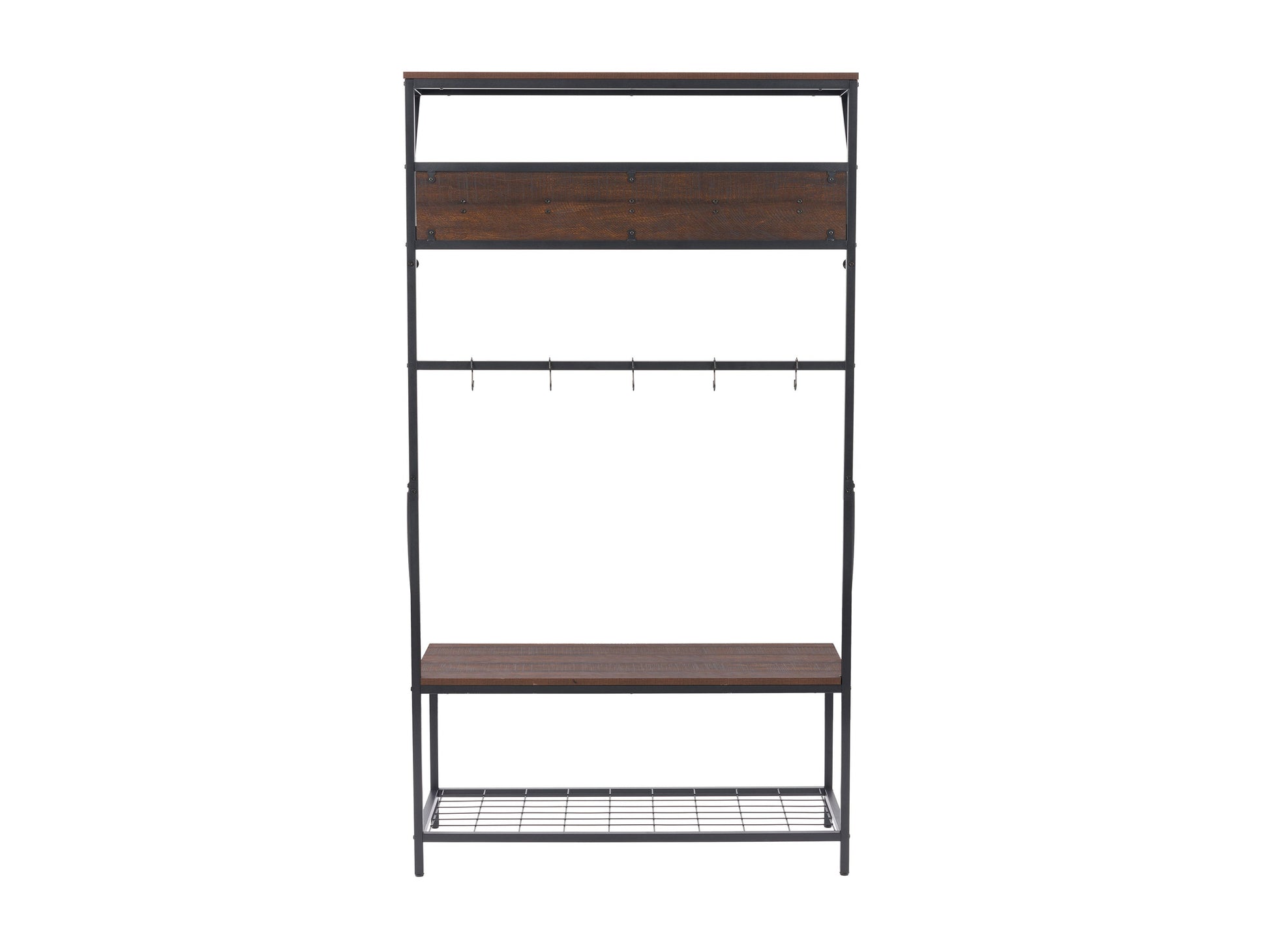 brown Hall Tree with Storage Bench Rowan Collection product image by CorLiving#color_rowan-brown