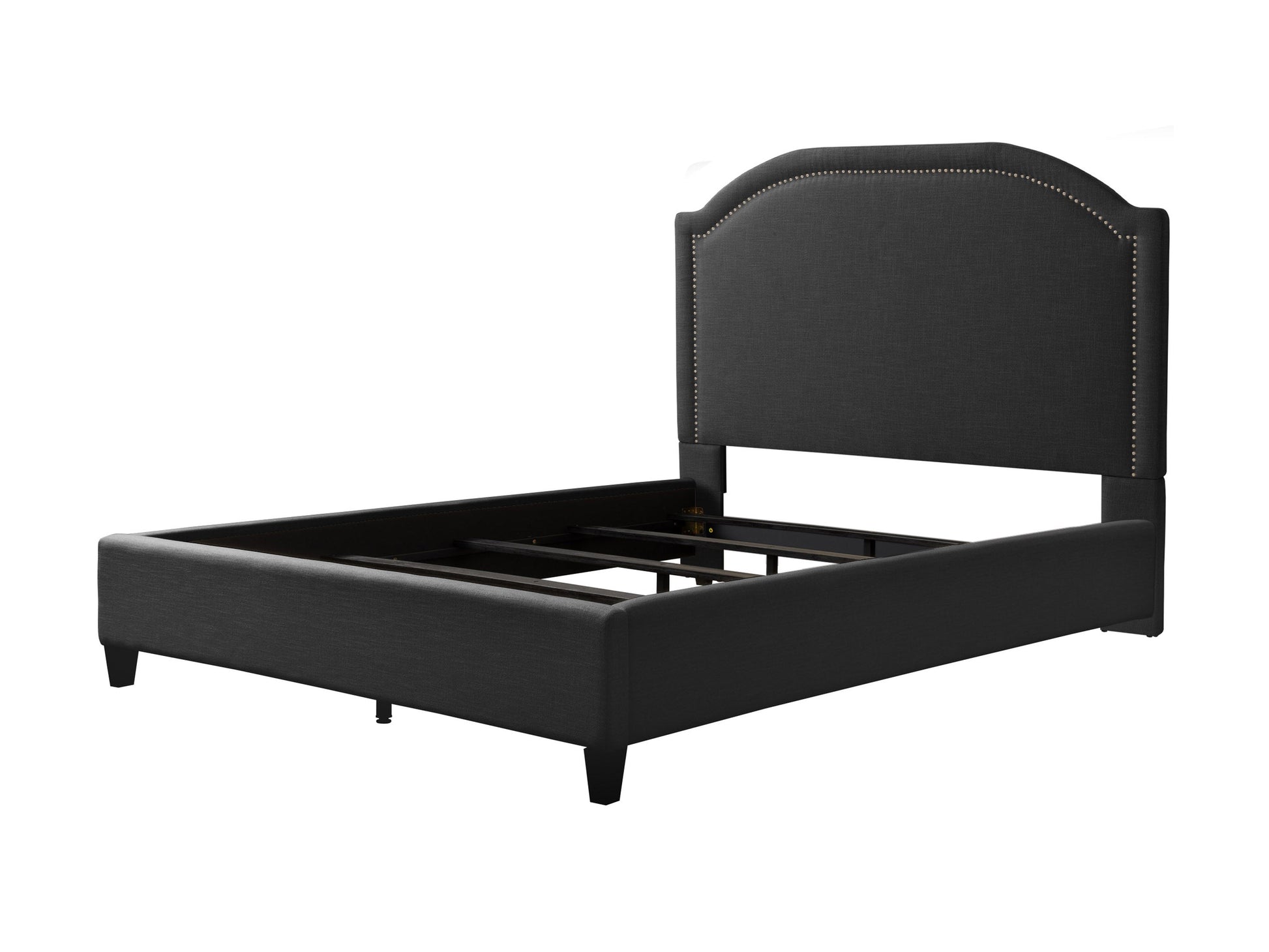 dark grey Upholstered King Bed Florence Collection product image by CorLiving#color_dark-grey