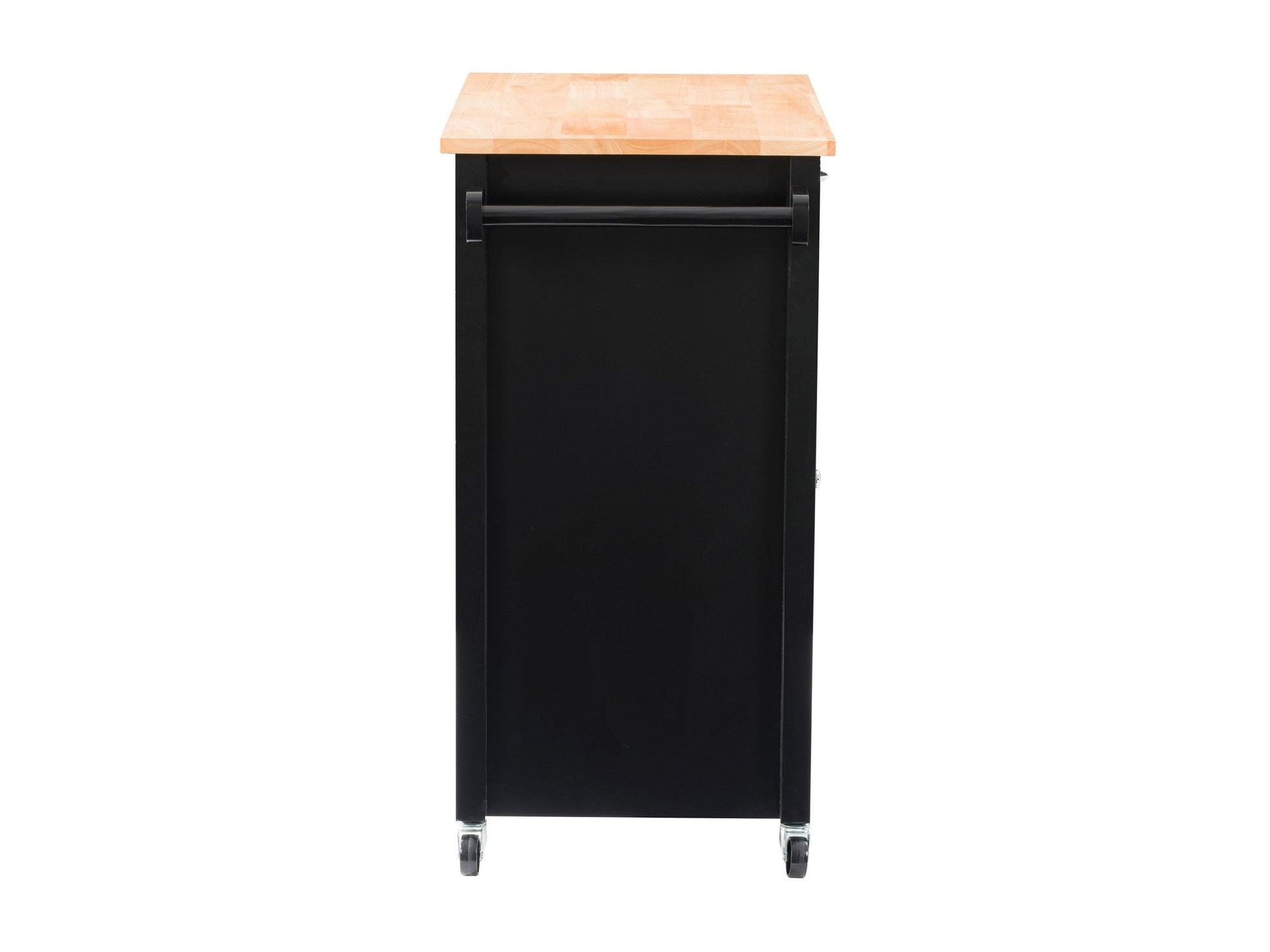 black Kitchen Cart on Wheels Chase Collection product image by CorLiving#color_black