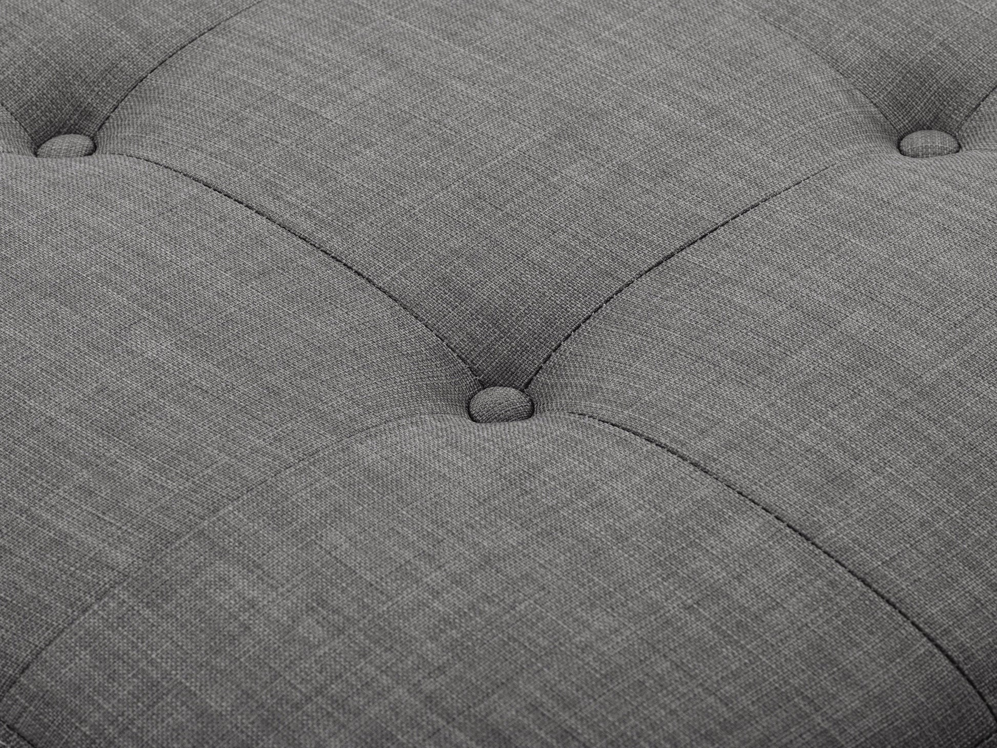 grey Tufted Storage Bench Antonio Collection detail image by CorLiving#color_antonio-grey