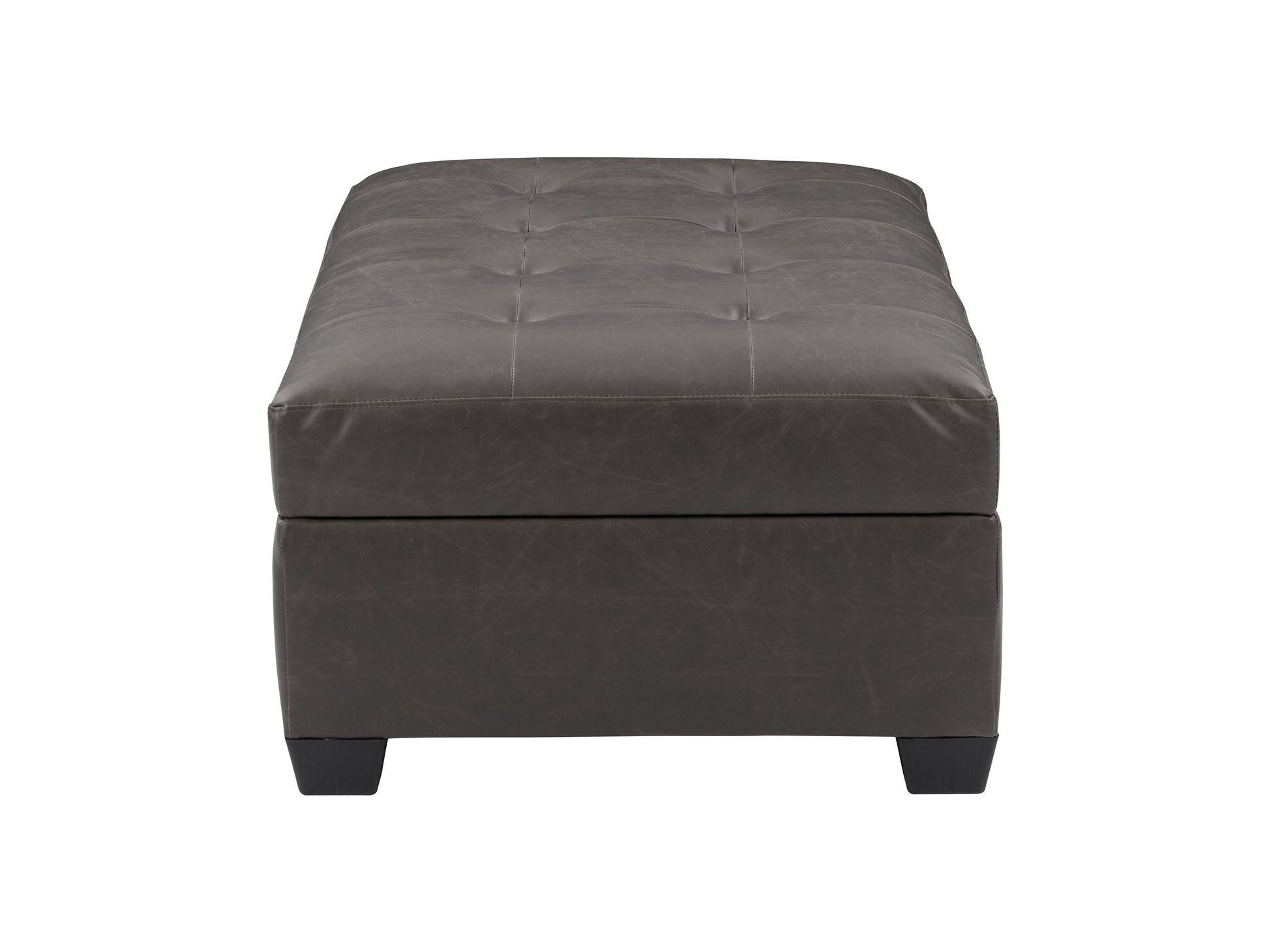 dark grey Tufted Ottoman with Storage Antonio Collection product image by CorLiving#color_antonio-dark-grey