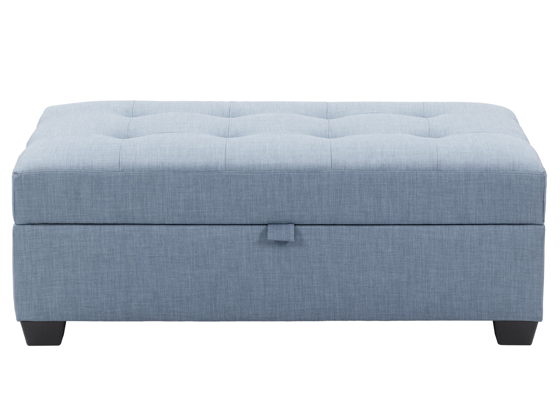 blue grey Tufted Storage Bench Antonio Collection product image by CorLiving#color_antonio-blue-grey