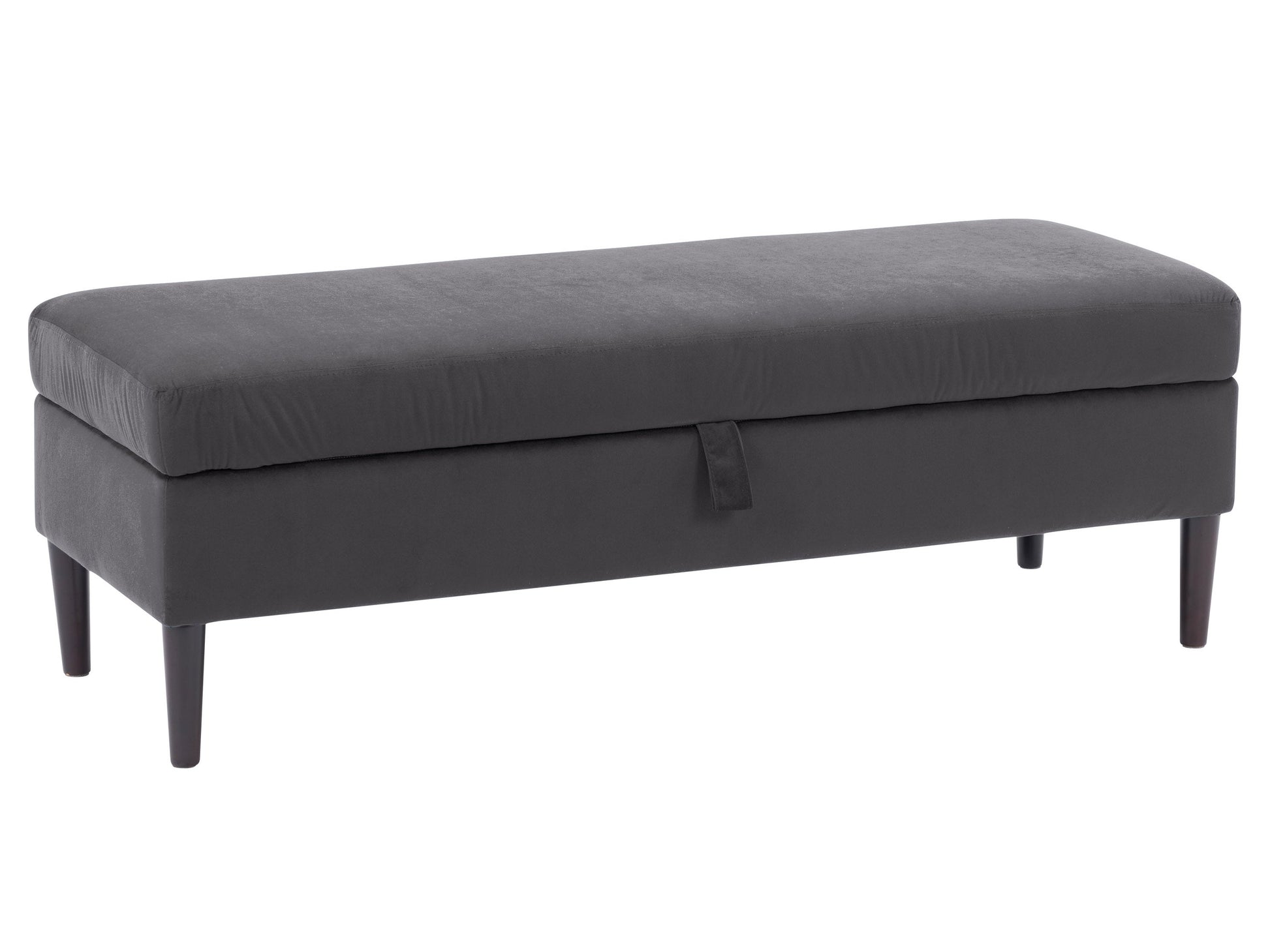 dark grey Velvet Storage Bench Perry Collection product image by CorLiving#color_perry-dark-grey