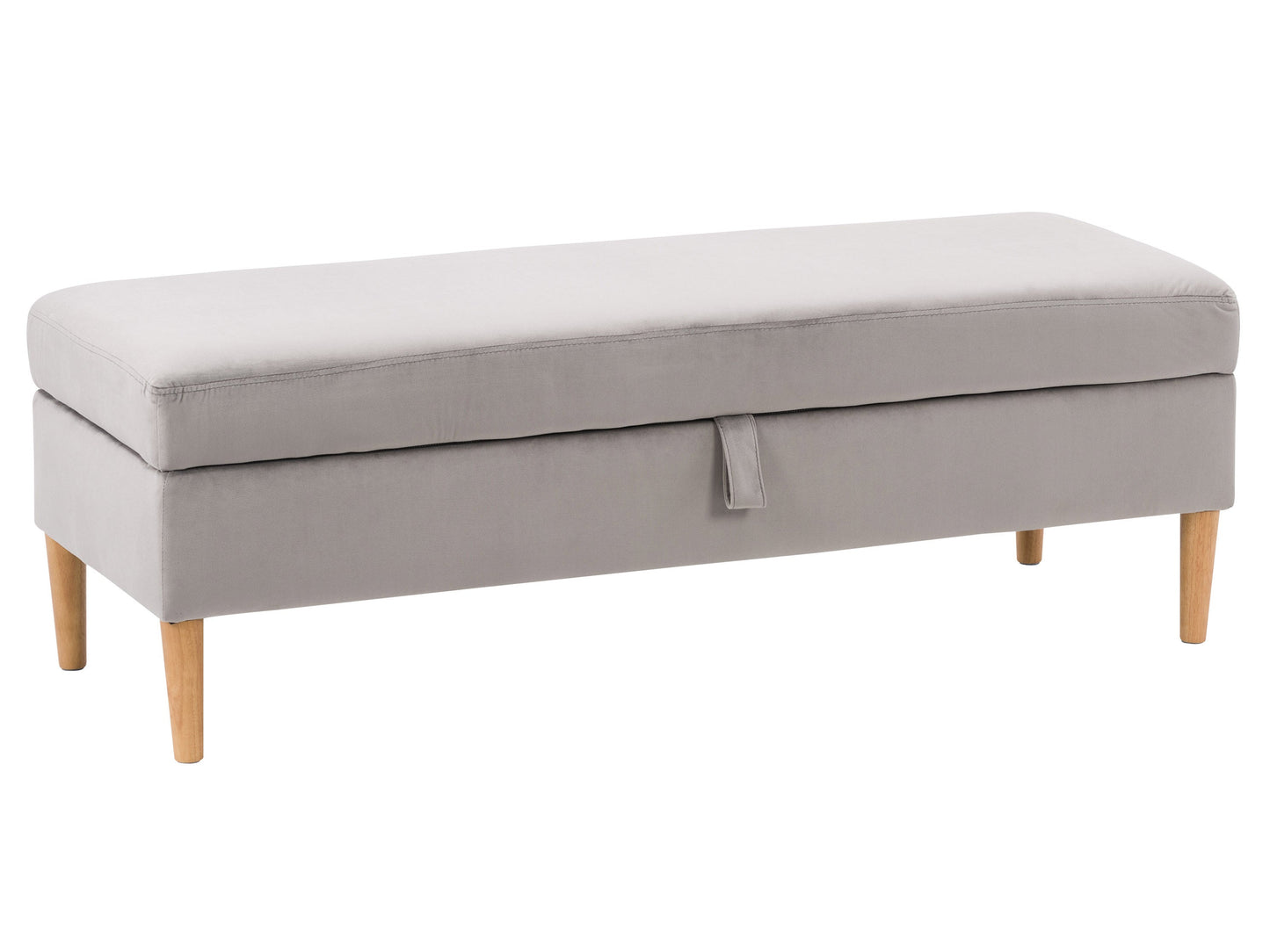 light grey Velvet Storage Bench Perry Collection product image by CorLiving#color_perry-light-grey