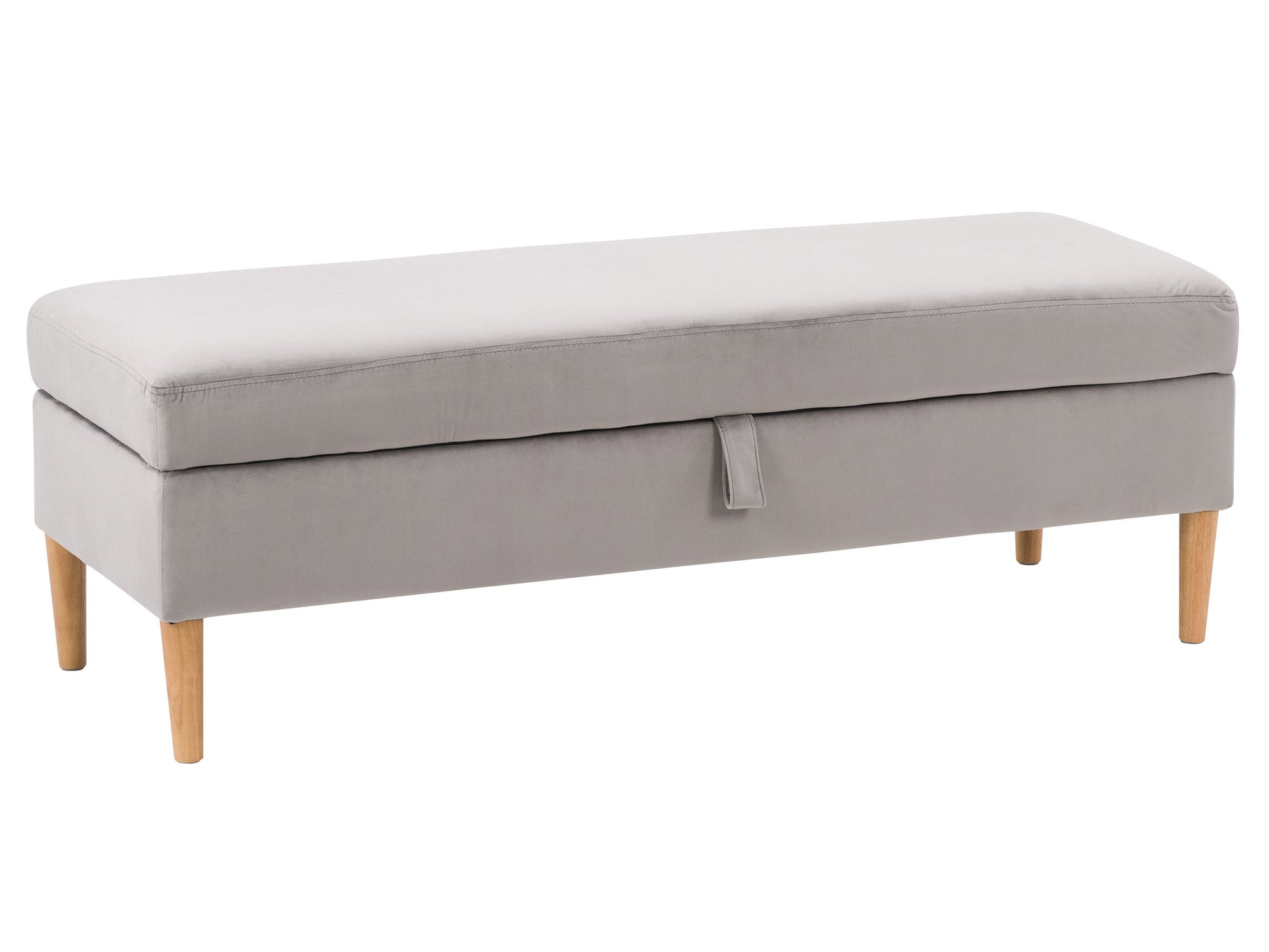 light grey Velvet Storage Bench Perry Collection product image by CorLiving#color_perry-light-grey