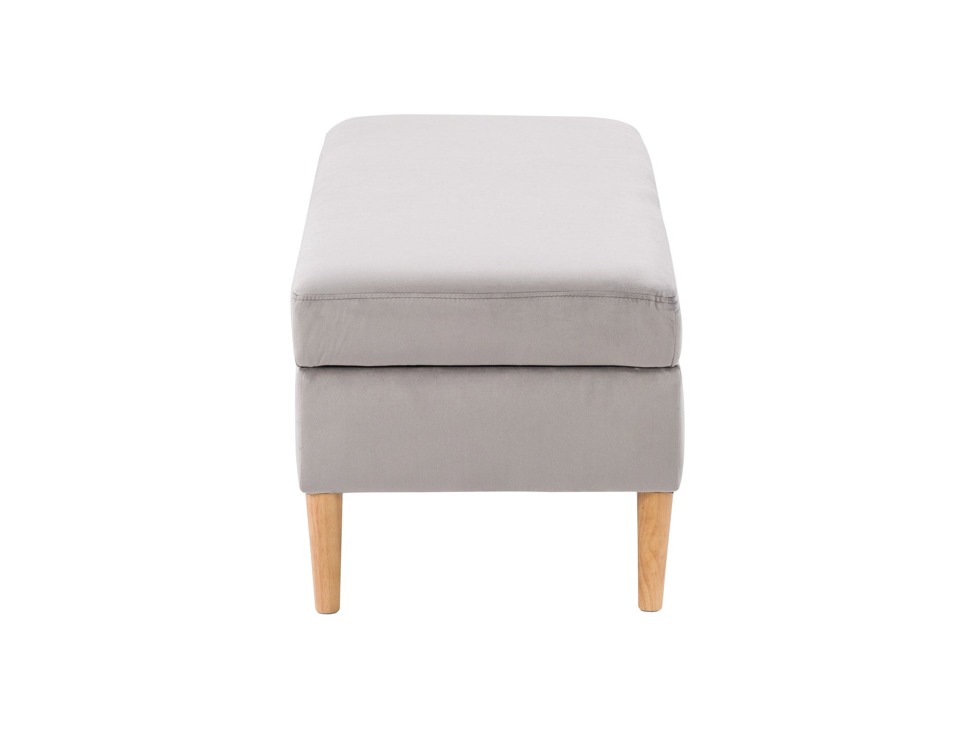 light grey Velvet Storage Bench Perry Collection product image by CorLiving#color_perry-light-grey