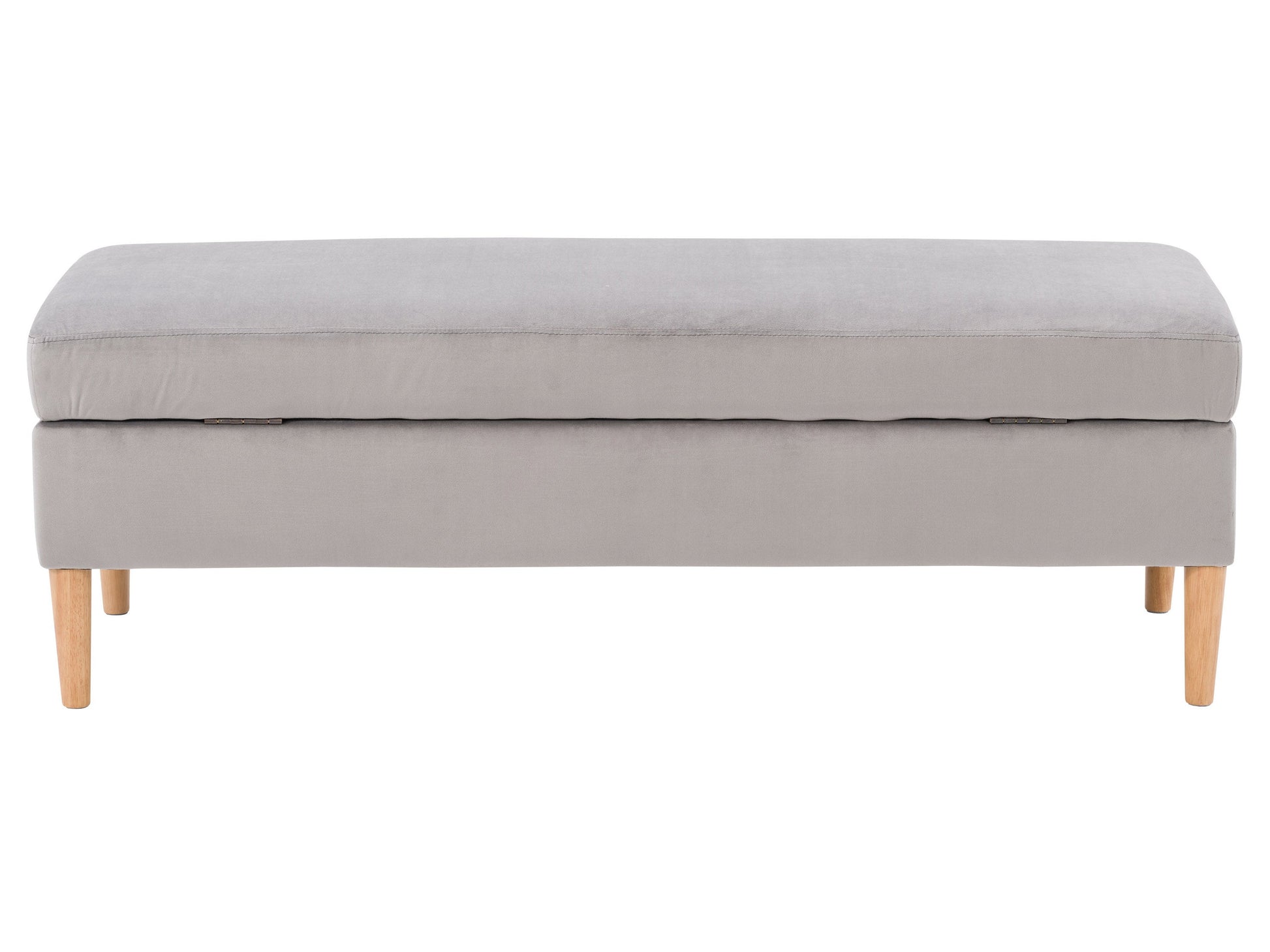 light grey Velvet Storage Bench Perry Collection product image by CorLiving#color_perry-light-grey