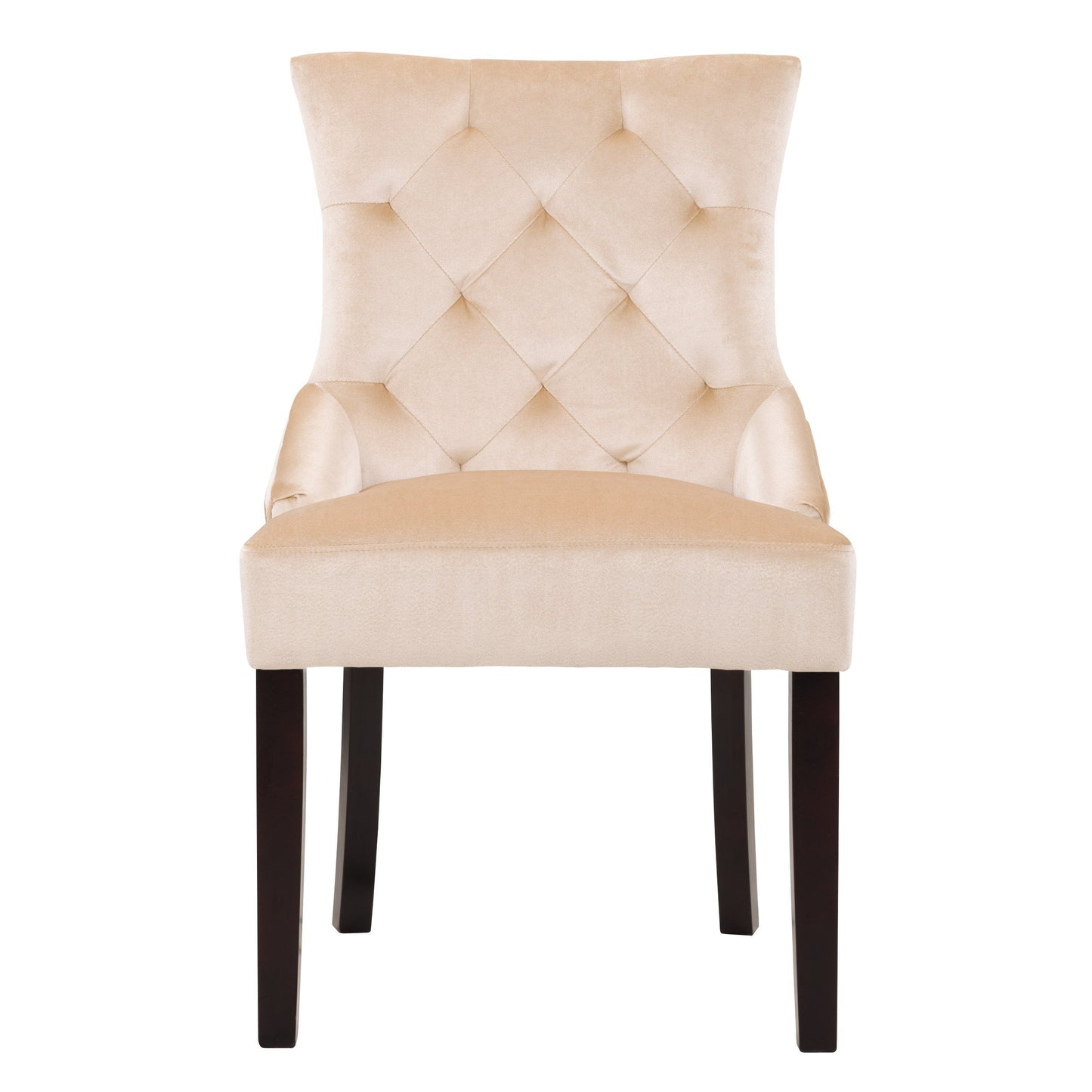 beige Velvet Accent Chairs Set of 2 Antonio Collection product image by CorLiving#color_beige-1