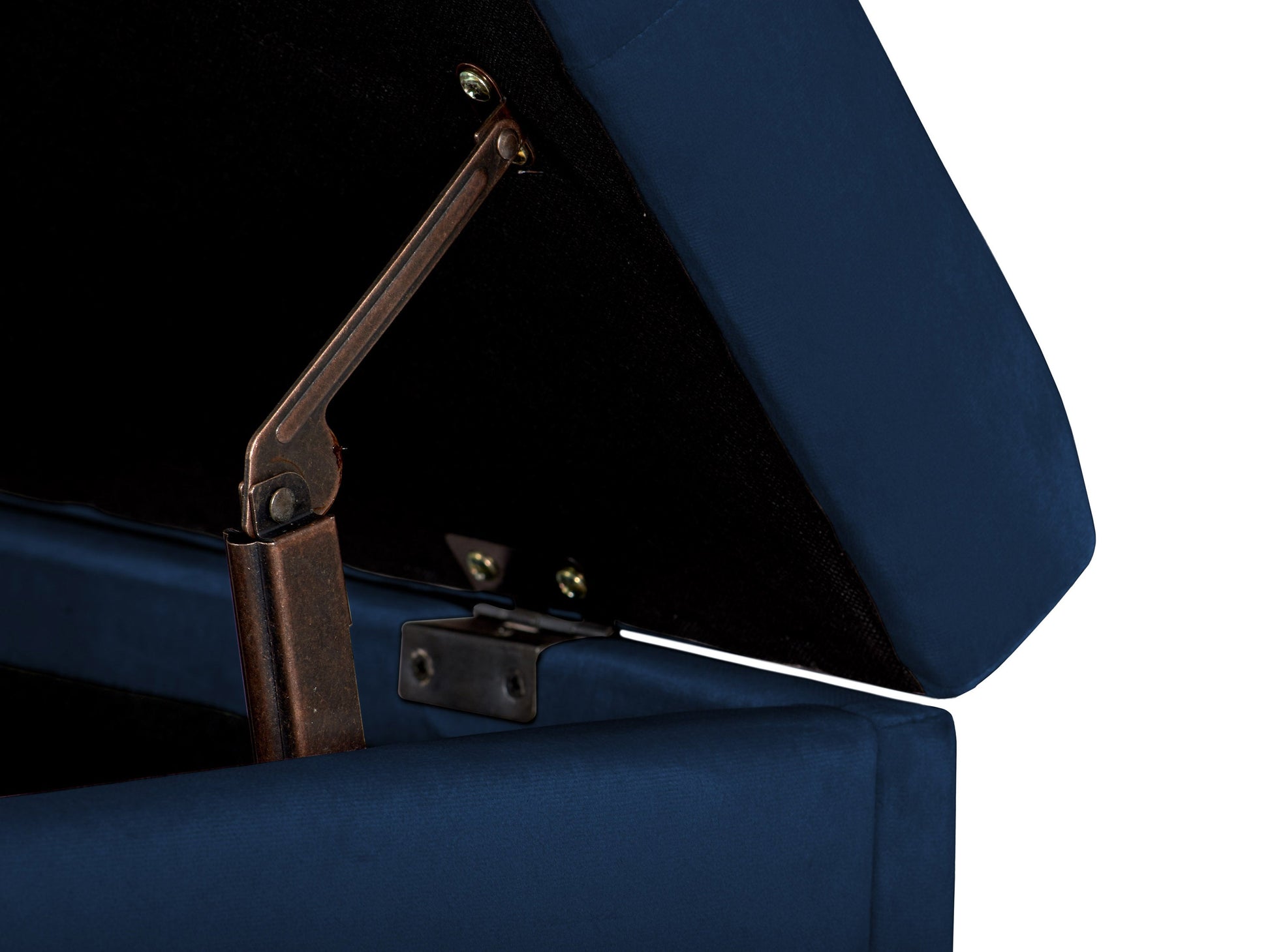 blue Velvet Ottoman with Storage Asha Collection detail image by CorLiving#color_asha-blue