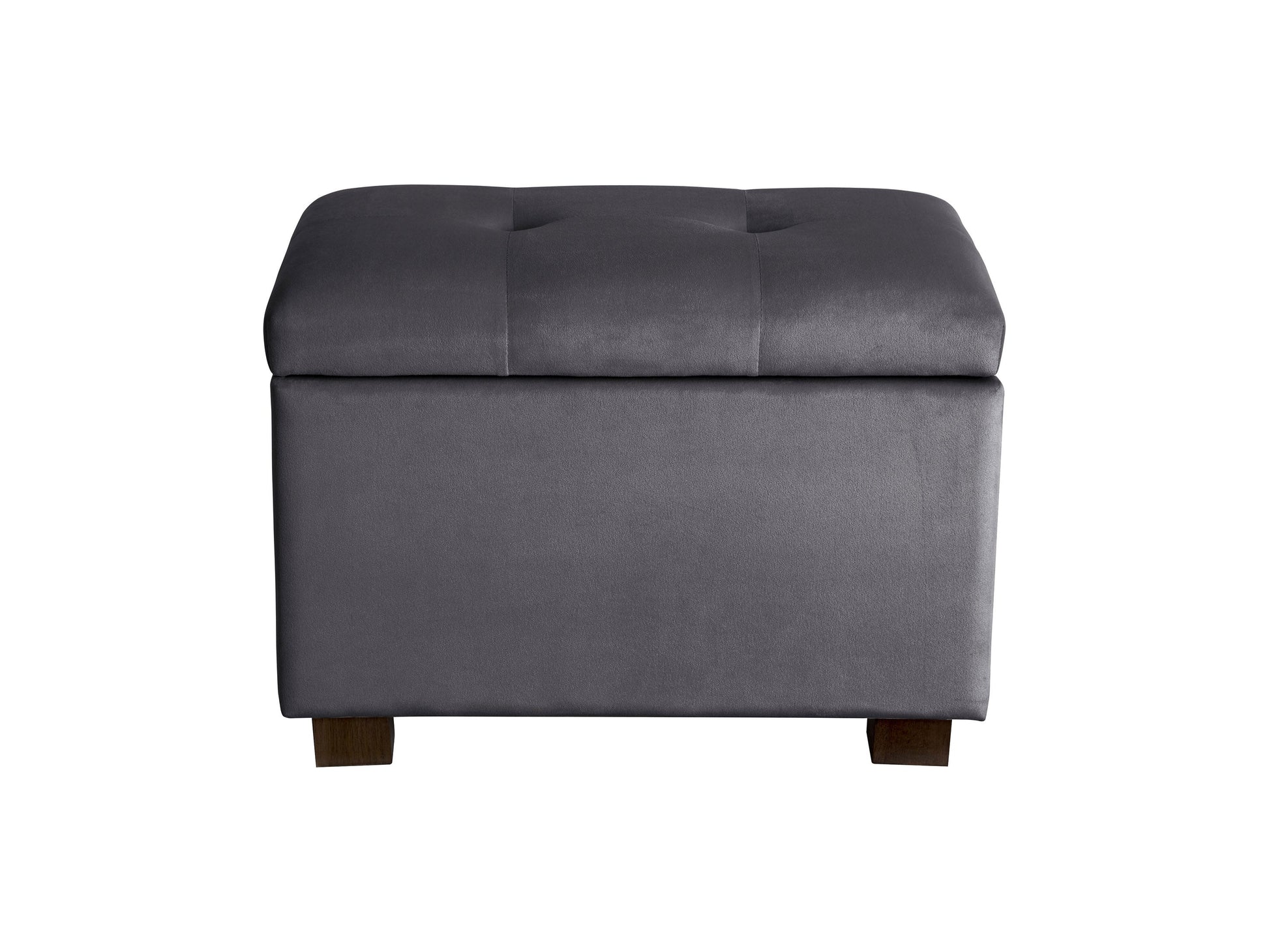 grey Velvet Ottoman with Storage Asha Collection product image by CorLiving#color_asha-grey