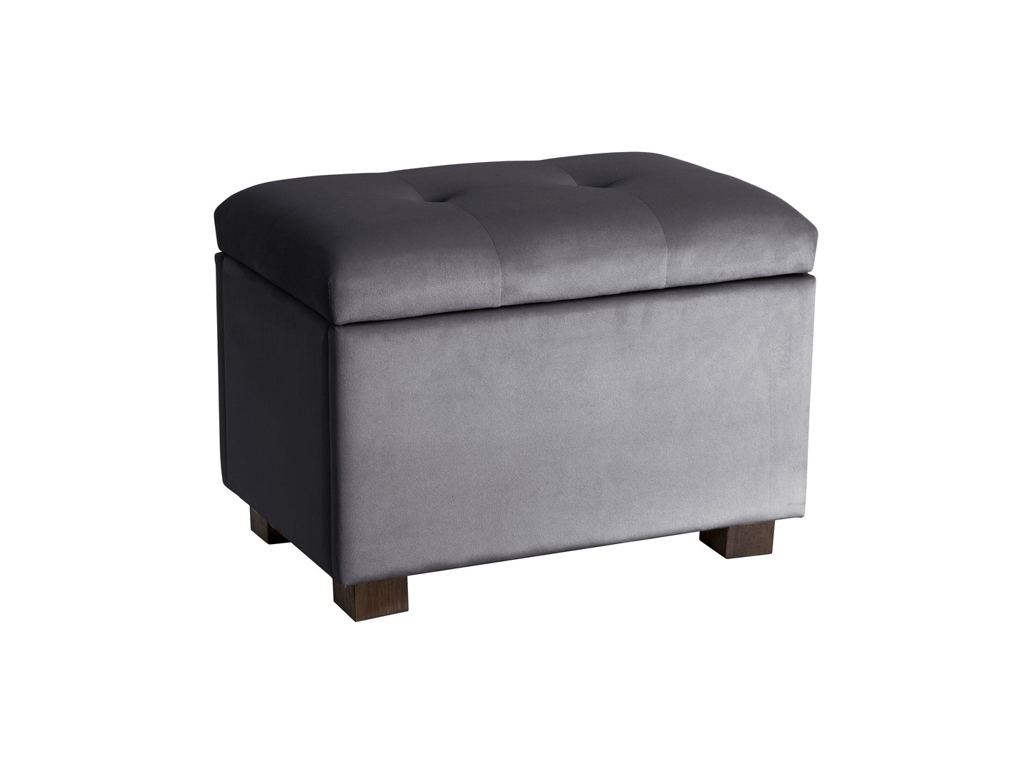grey Velvet Ottoman with Storage Asha Collection product image by CorLiving#color_asha-grey
