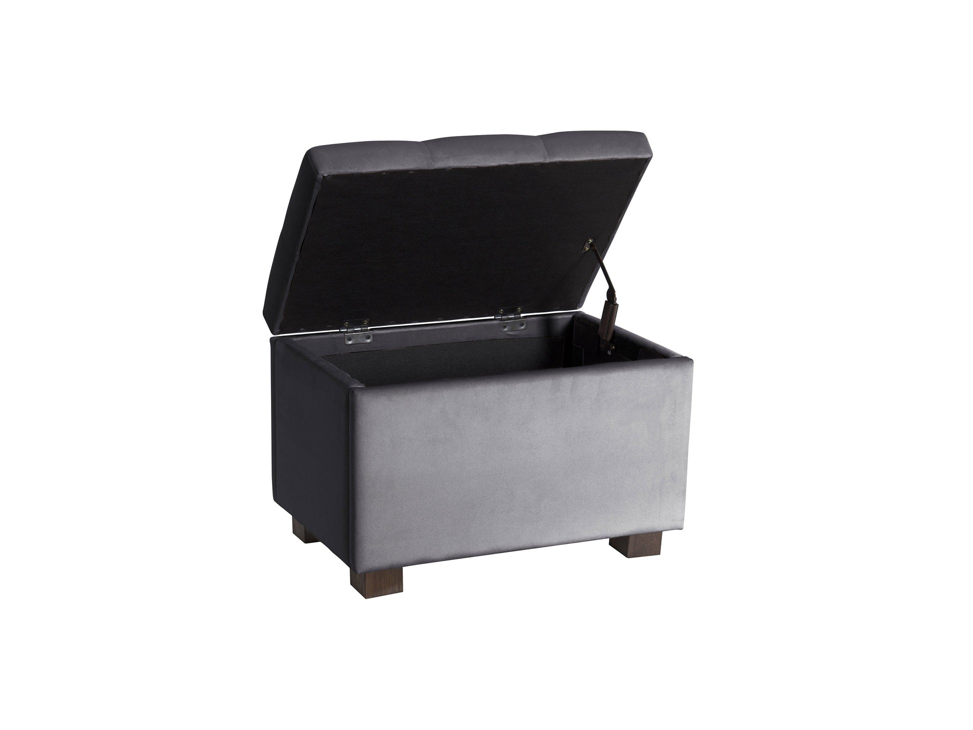 grey Velvet Ottoman with Storage Asha Collection product image by CorLiving#color_asha-grey