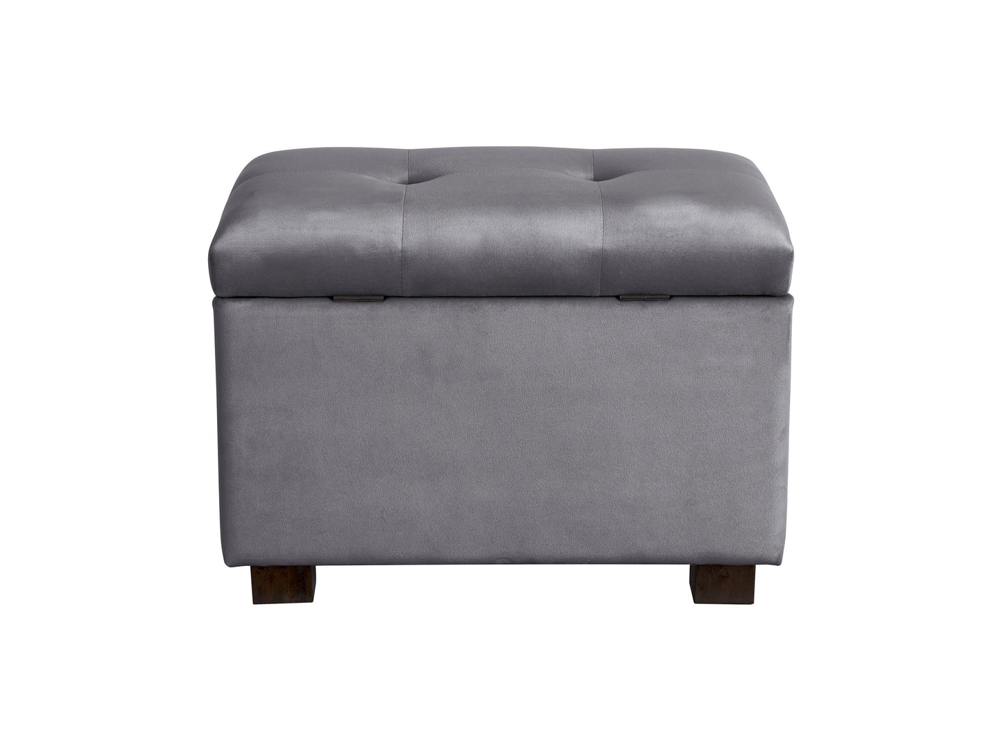 grey Velvet Ottoman with Storage Asha Collection product image by CorLiving#color_asha-grey