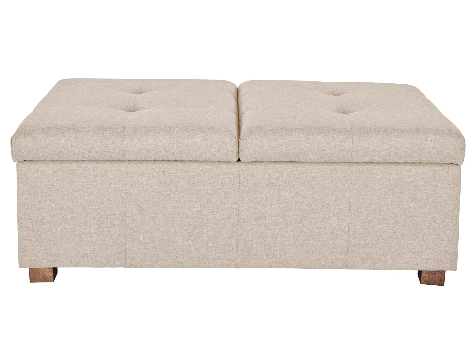 beige Double Storage Ottoman Bench Yves Collection product image by CorLiving#color_yves-beige