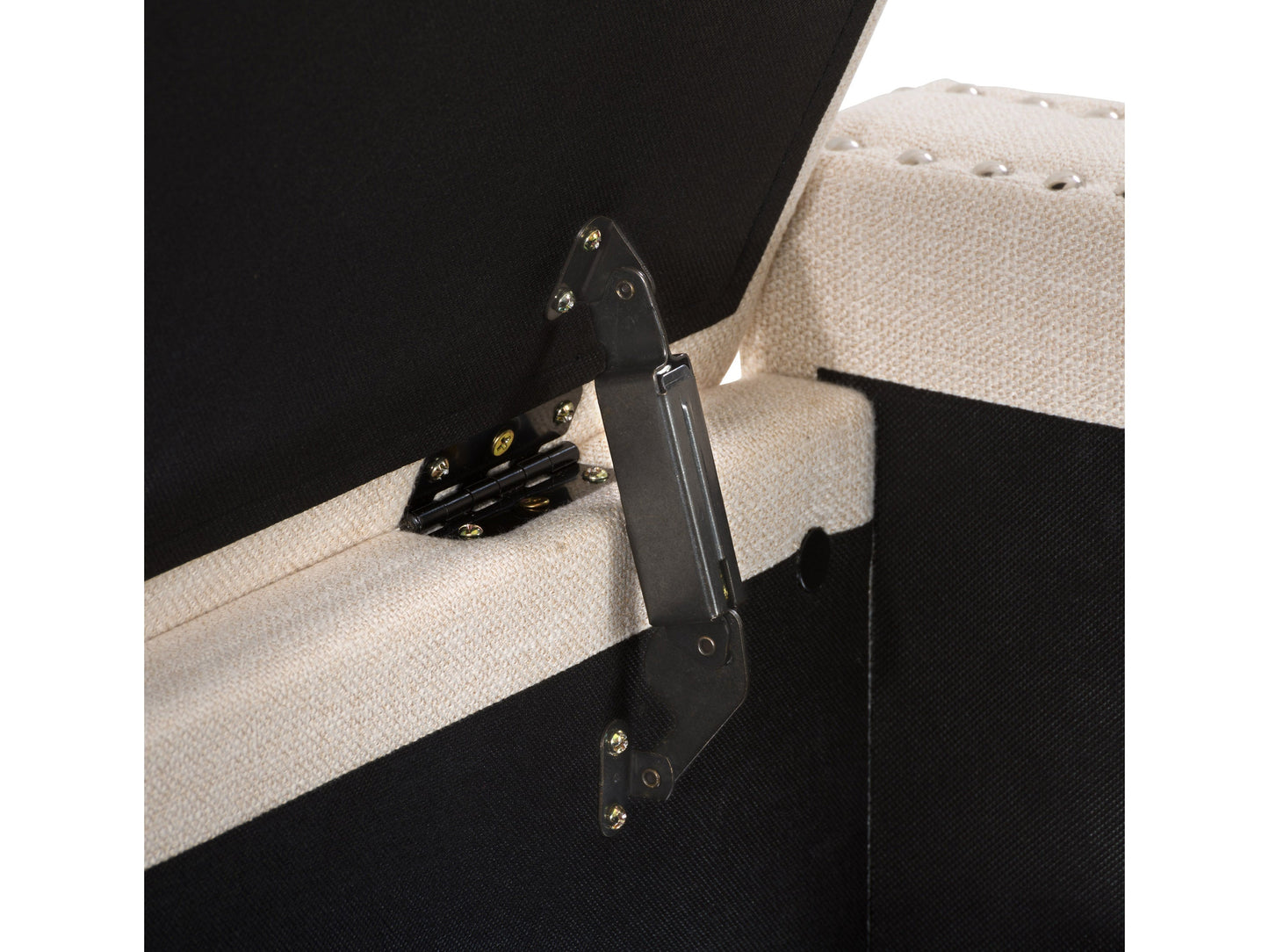 beige End of Bed Storage Bench Luna Collection detail image by CorLiving#color_luna-beige