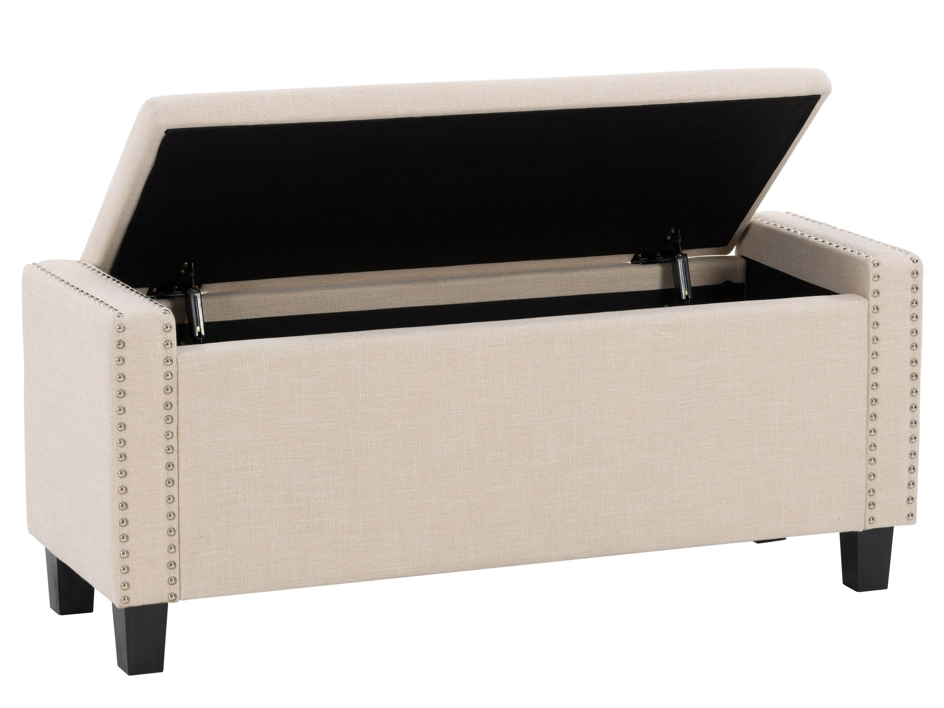 beige End of Bed Storage Bench Luna Collection product image by CorLiving#color_luna-beige