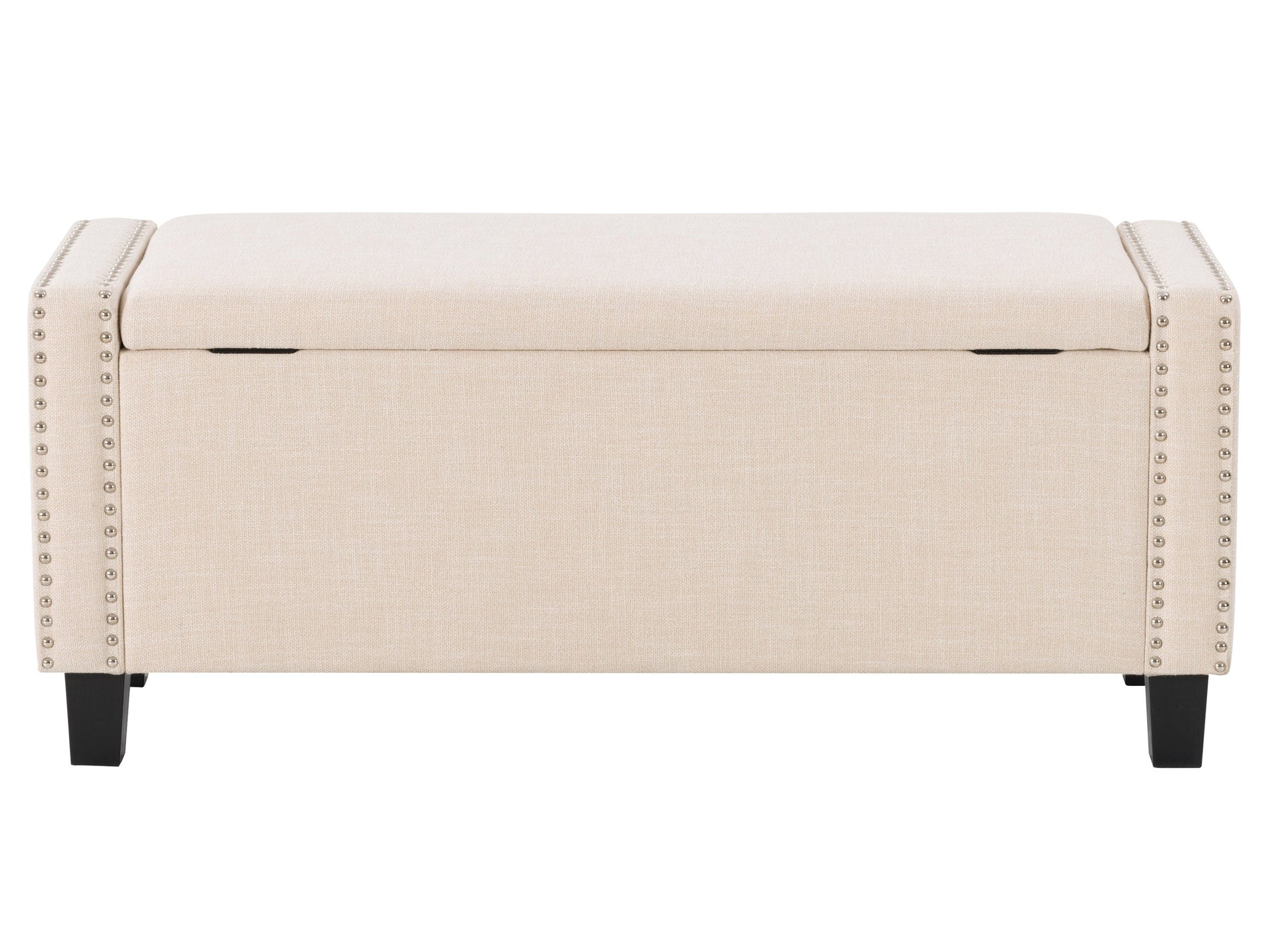 beige End of Bed Storage Bench Luna Collection product image by CorLiving#color_luna-beige