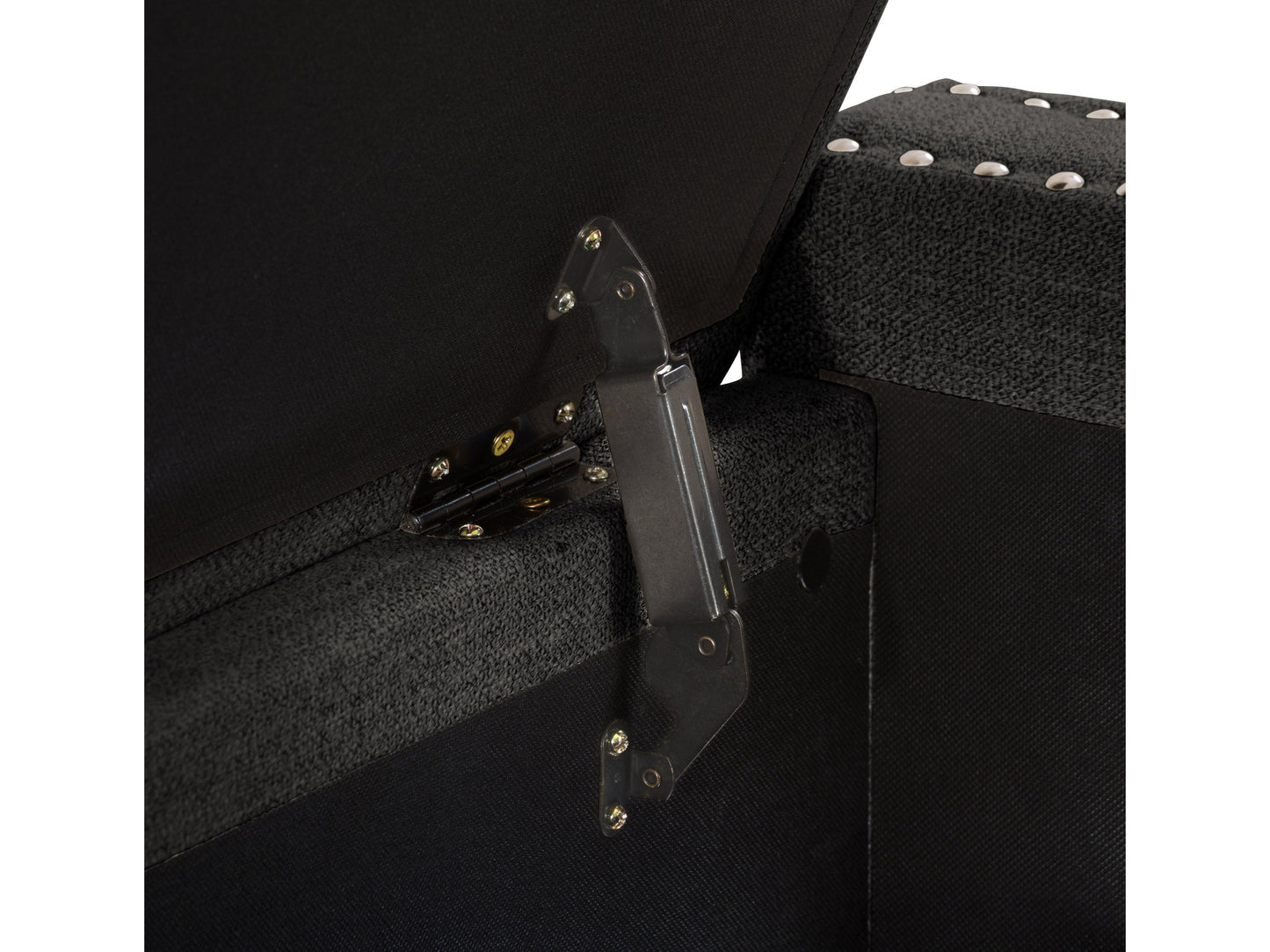 dark grey End of Bed Storage Bench Luna Collection detail image by CorLiving#color_luna-dark-grey