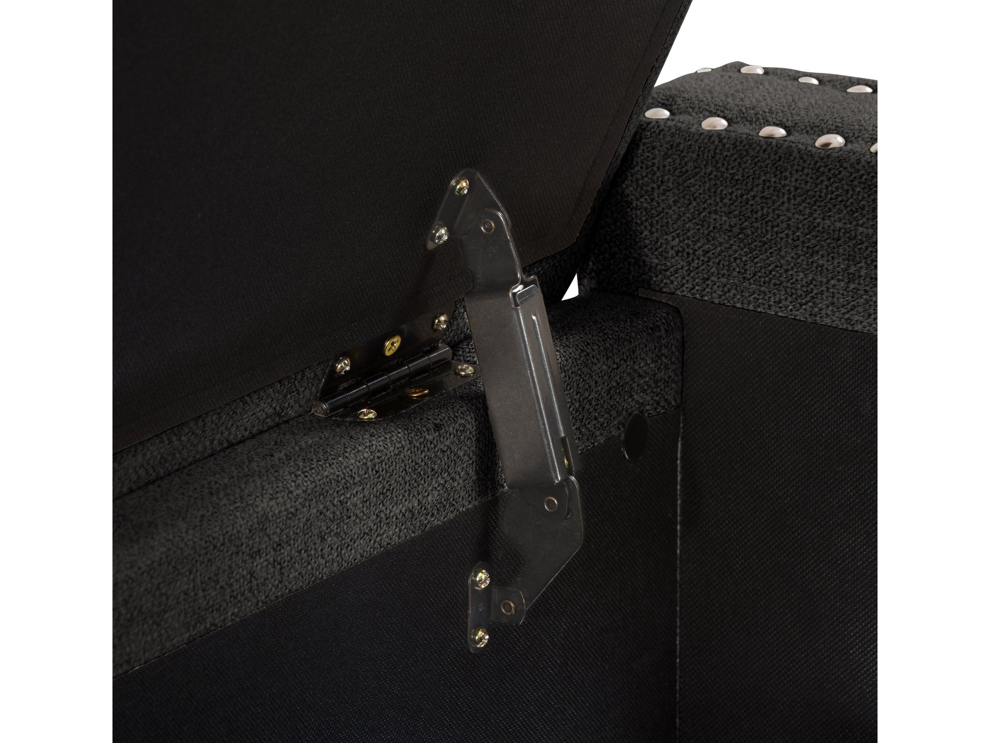 dark grey End of Bed Storage Bench Luna Collection detail image by CorLiving#color_luna-dark-grey
