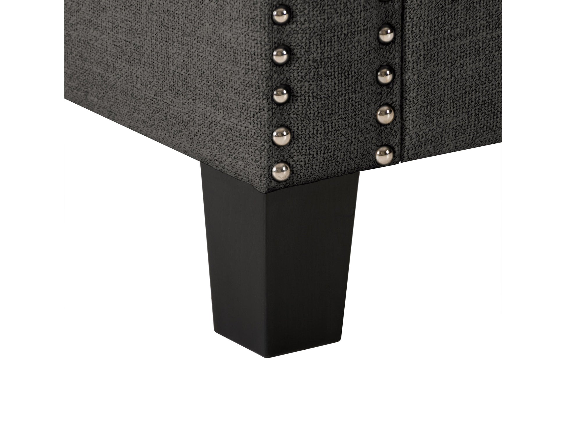 dark grey End of Bed Storage Bench Luna Collection detail image by CorLiving#color_luna-dark-grey