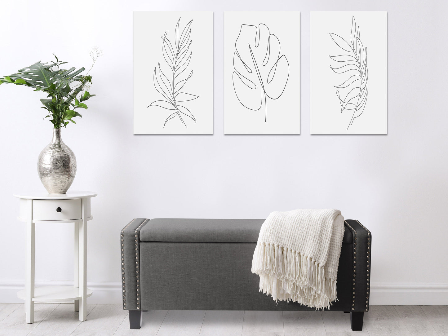 dark grey End of Bed Storage Bench Luna Collection lifestyle scene by CorLiving#color_luna-dark-grey