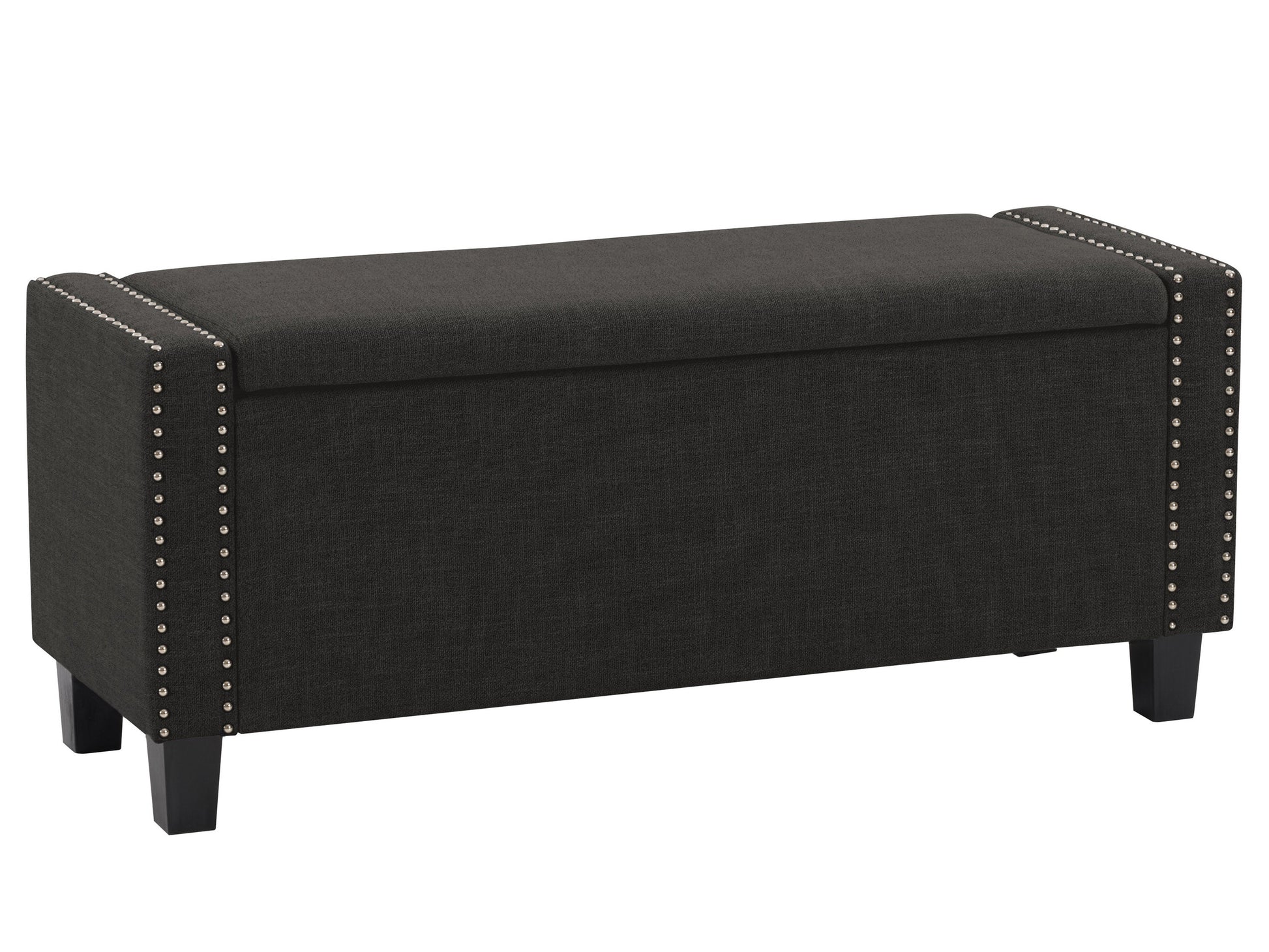 dark grey End of Bed Storage Bench Luna Collection product image by CorLiving#color_luna-dark-grey