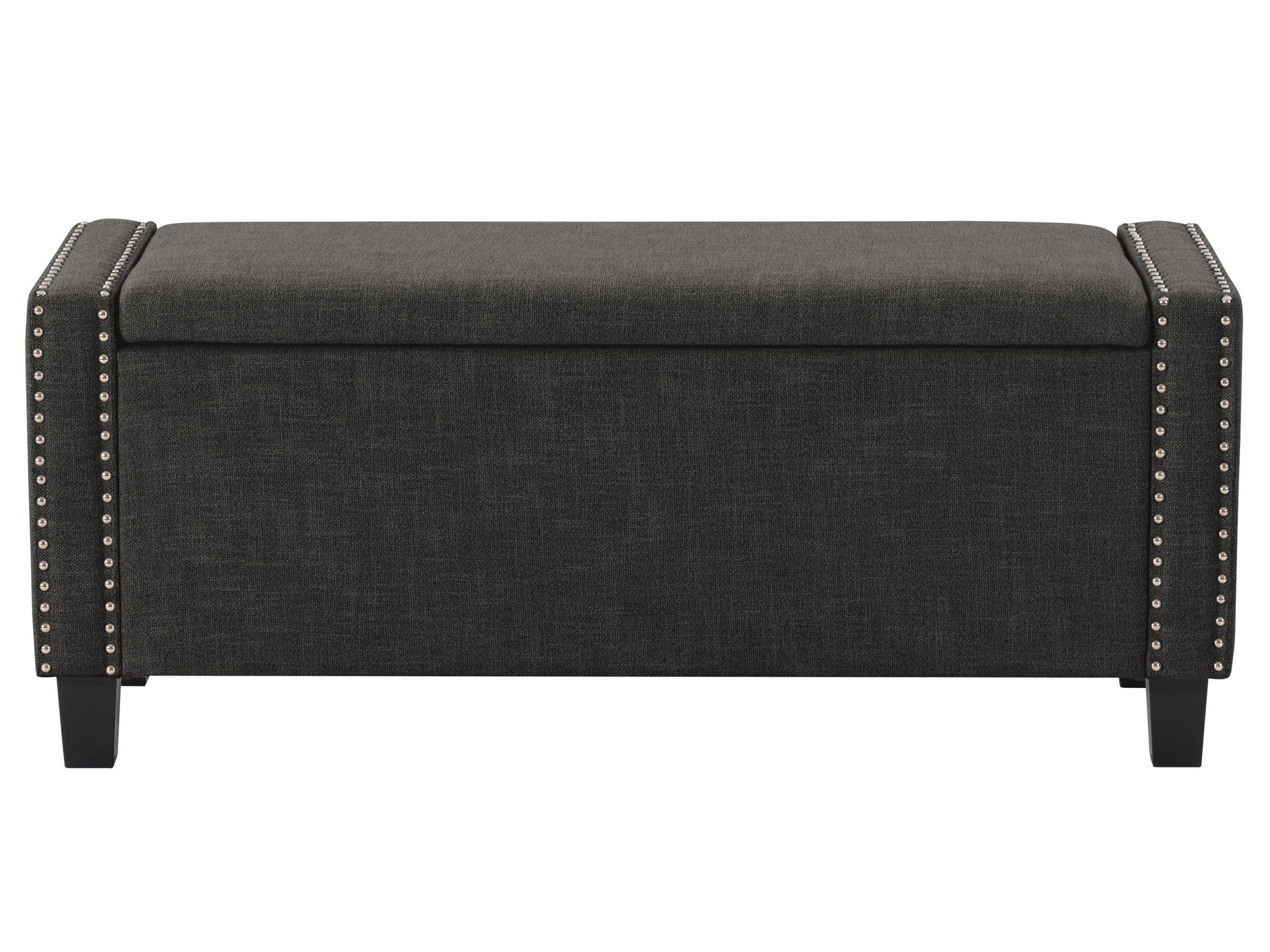 dark grey End of Bed Storage Bench Luna Collection product image by CorLiving#color_luna-dark-grey